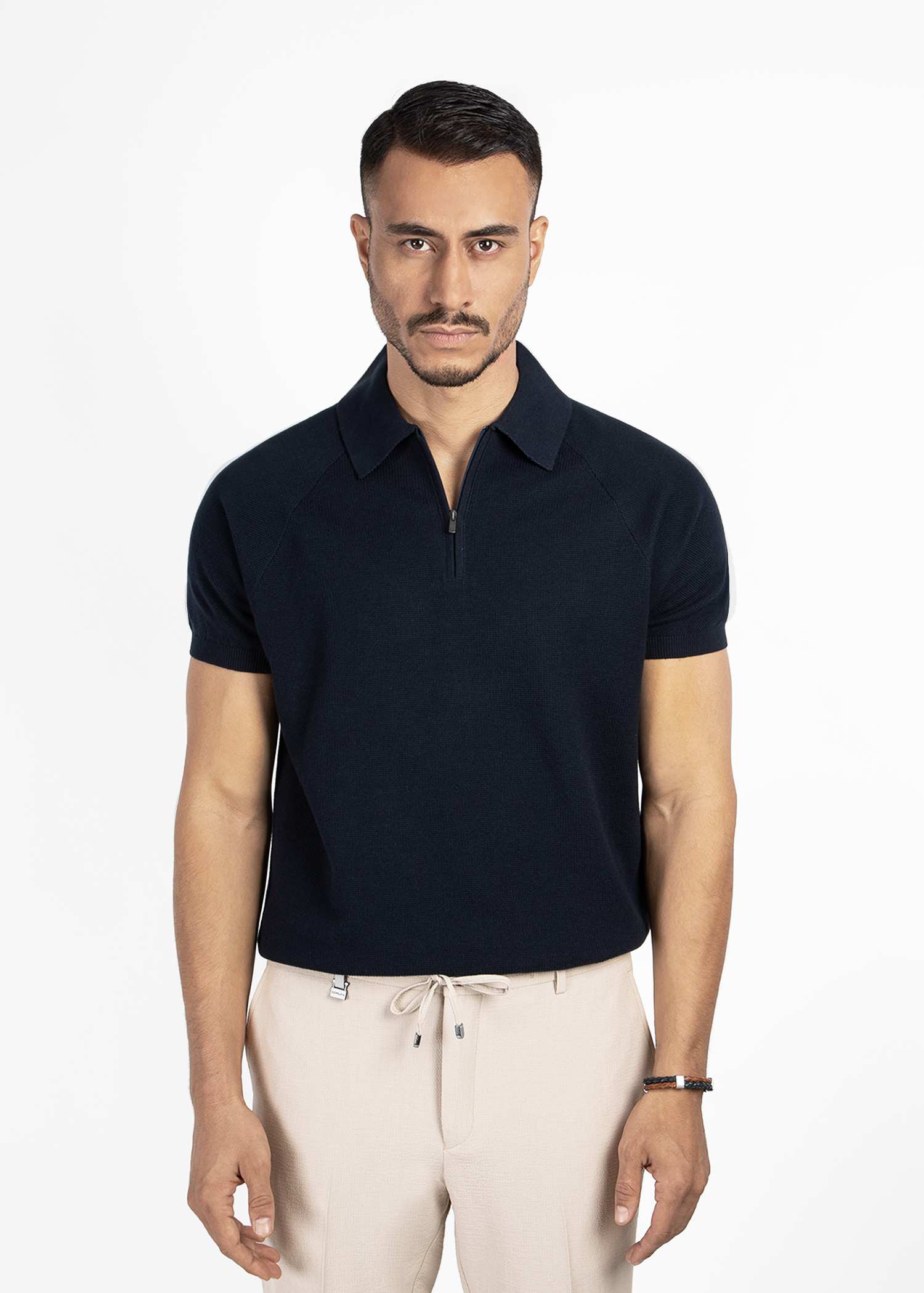 پولوشرت بافت نیم زیپ 2312312 کروم