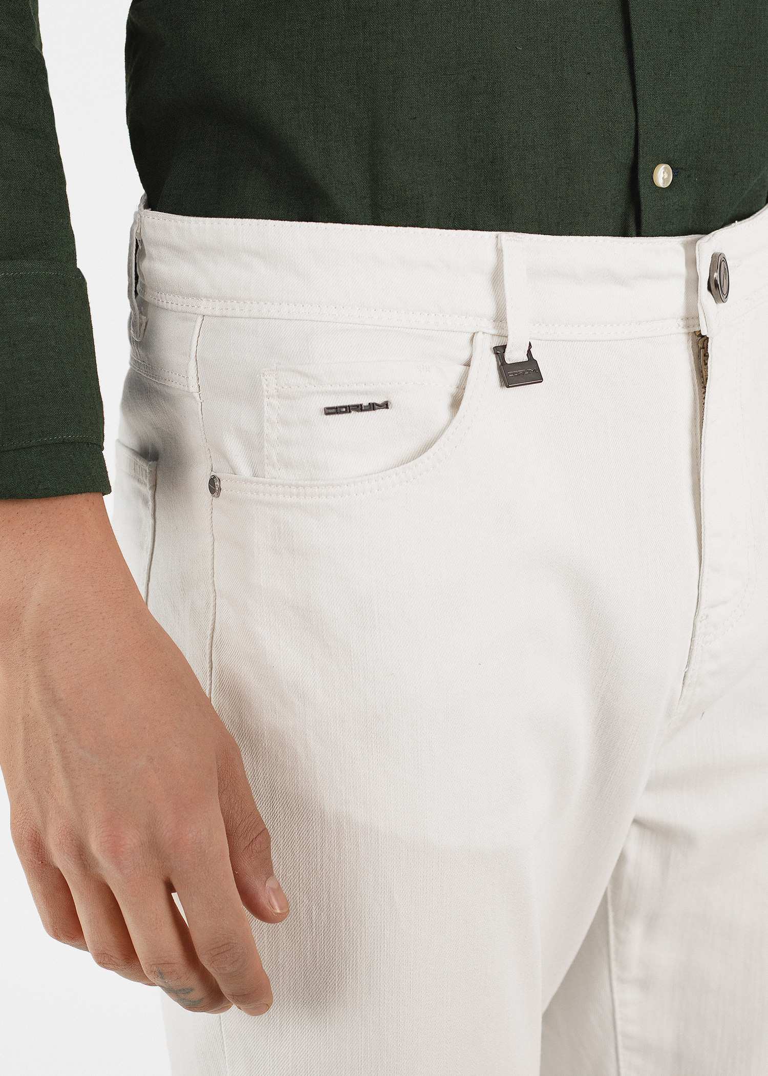 شلوار کتان Slim-Fit کروم