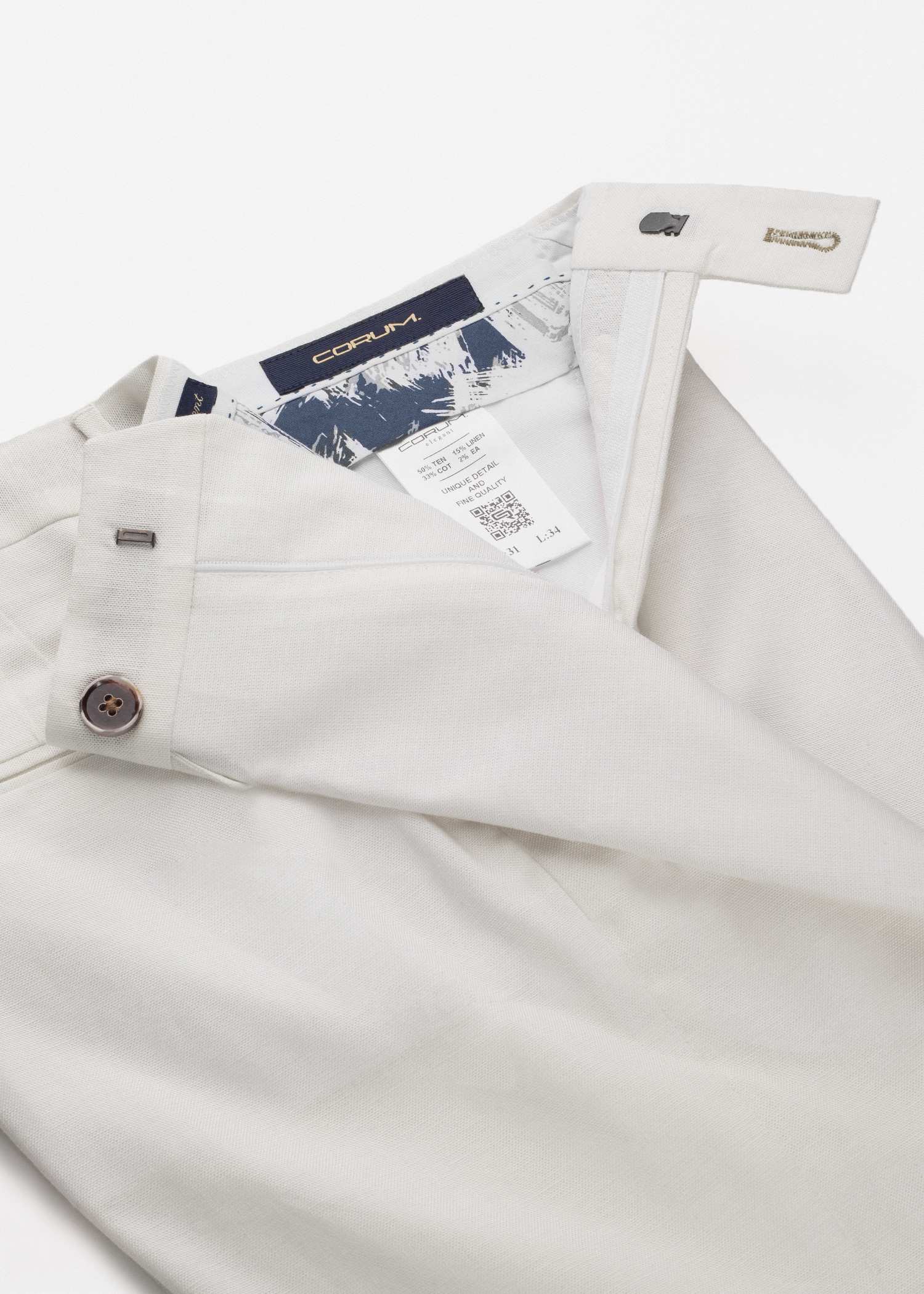 شلوارک لینن مردانه 2313001 کروم