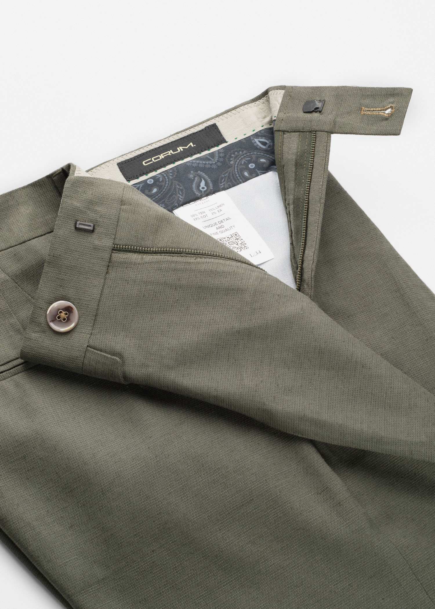 شلوارک لینن مردانه 2313001 کروم