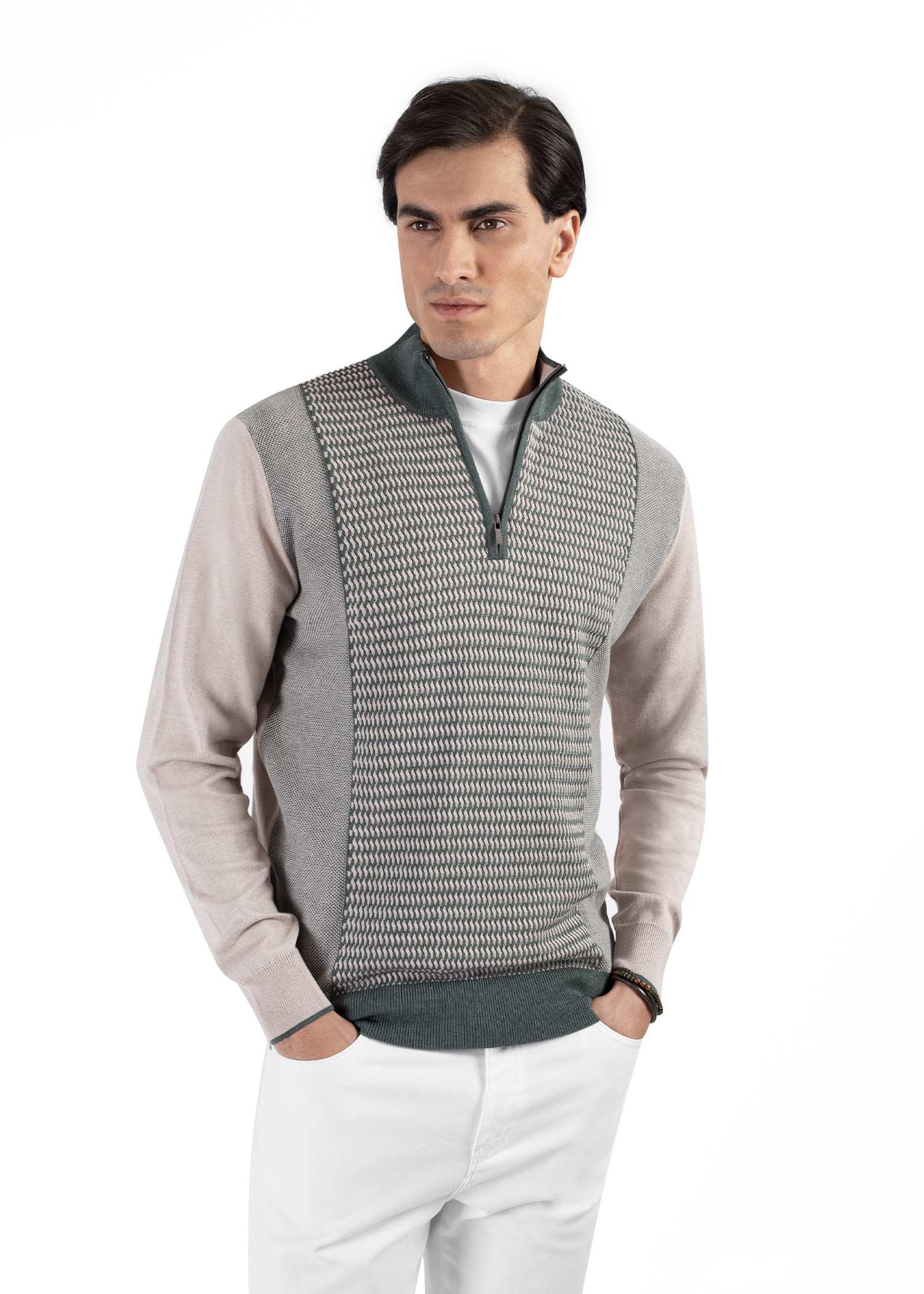 پلیور نیم زیپ 2321010 کروم