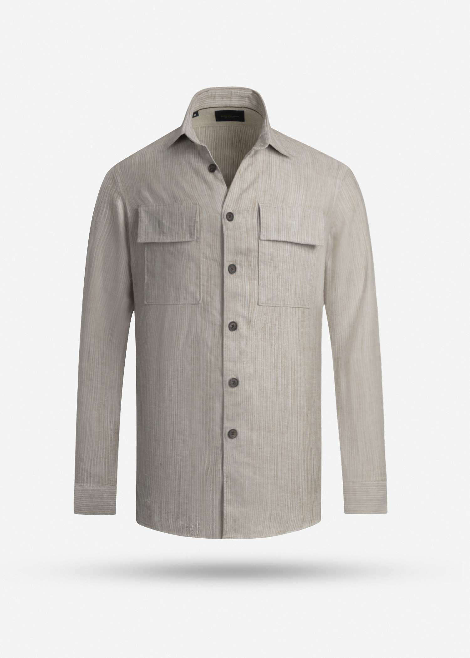 پیراهن دو جیب طرح دار 2410102 کروم