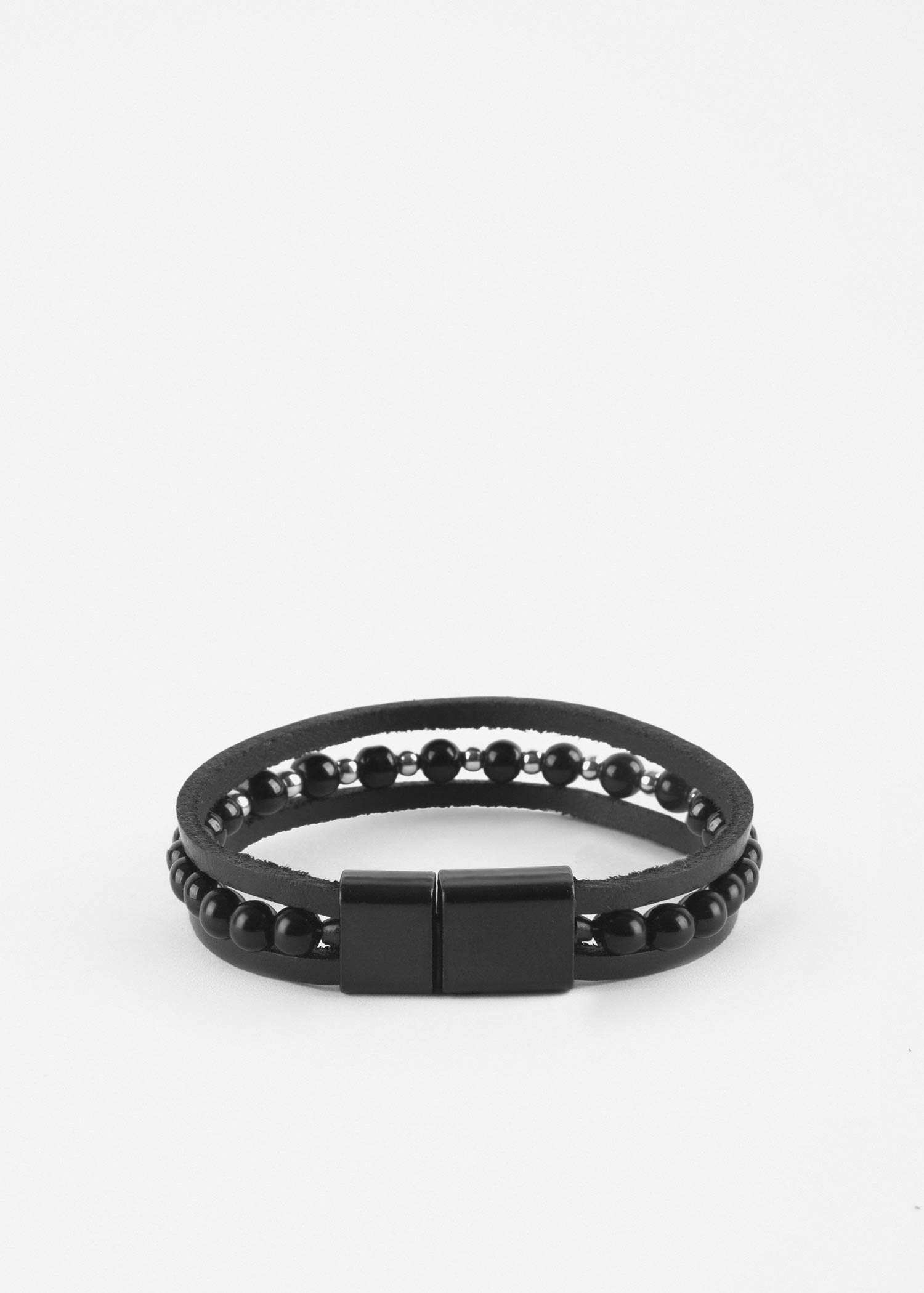 دستبند چرم 2411941 کروم