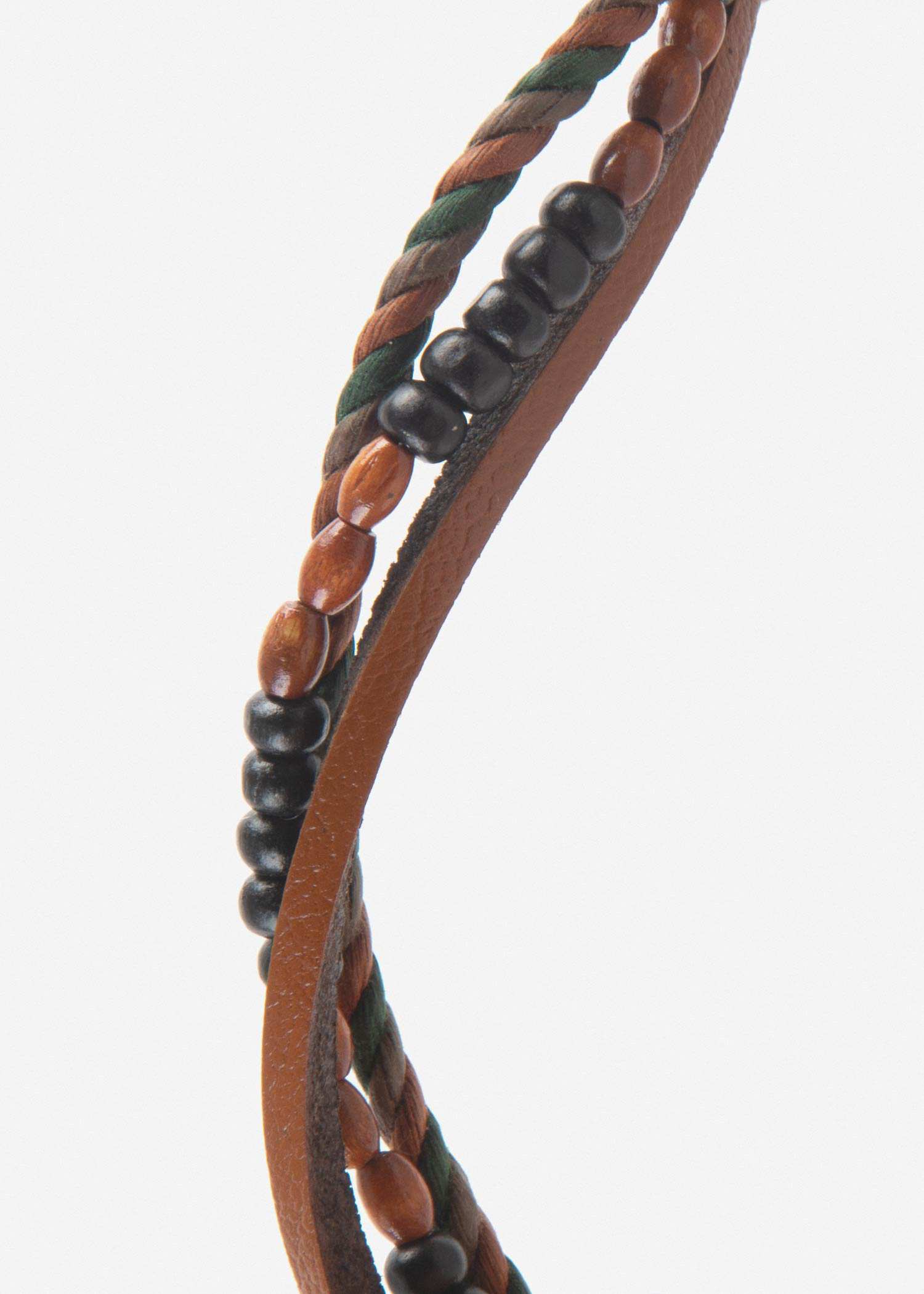 دستبند چرم 2411944 کروم