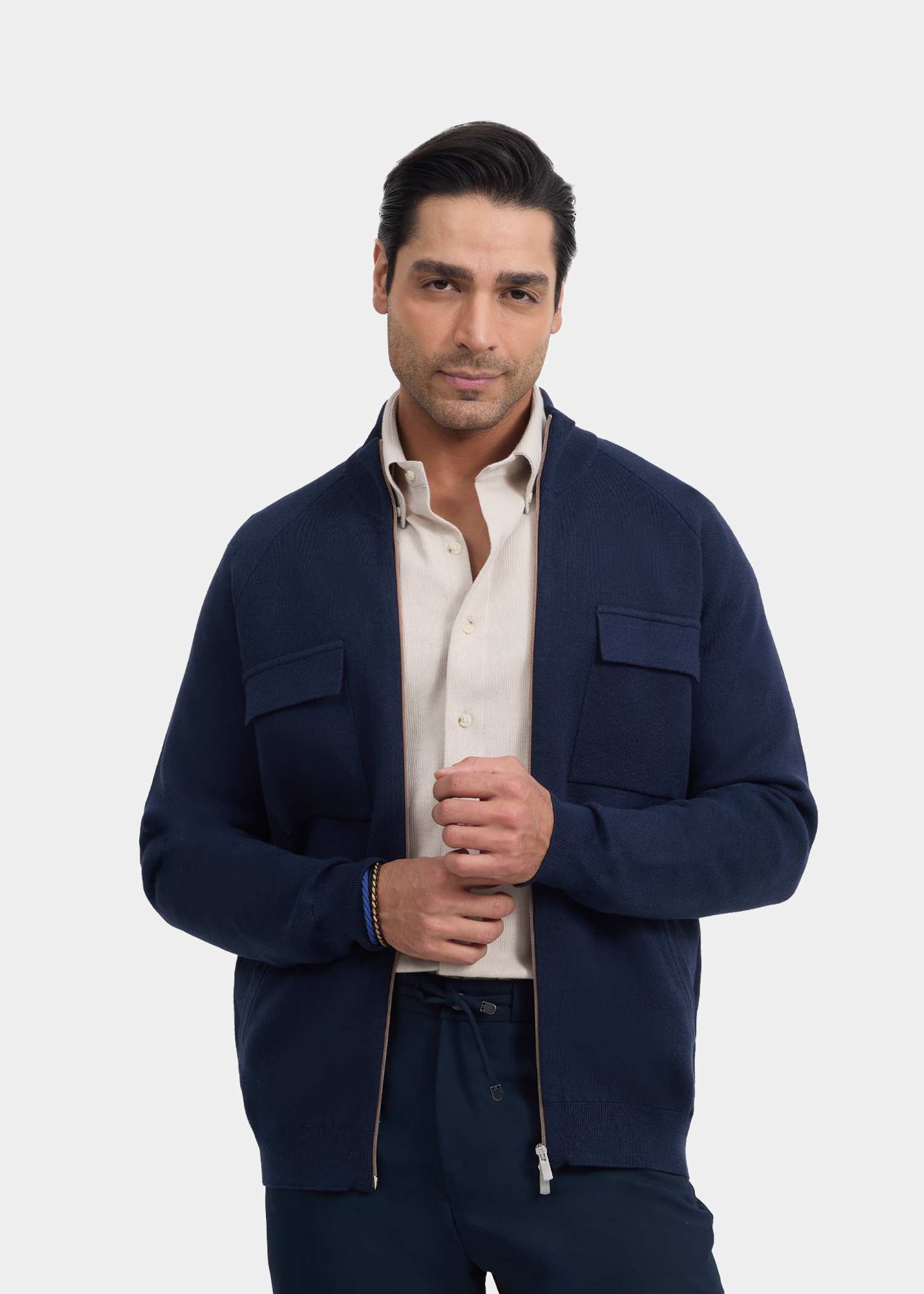سوییشرت چهار جیب knit کروم