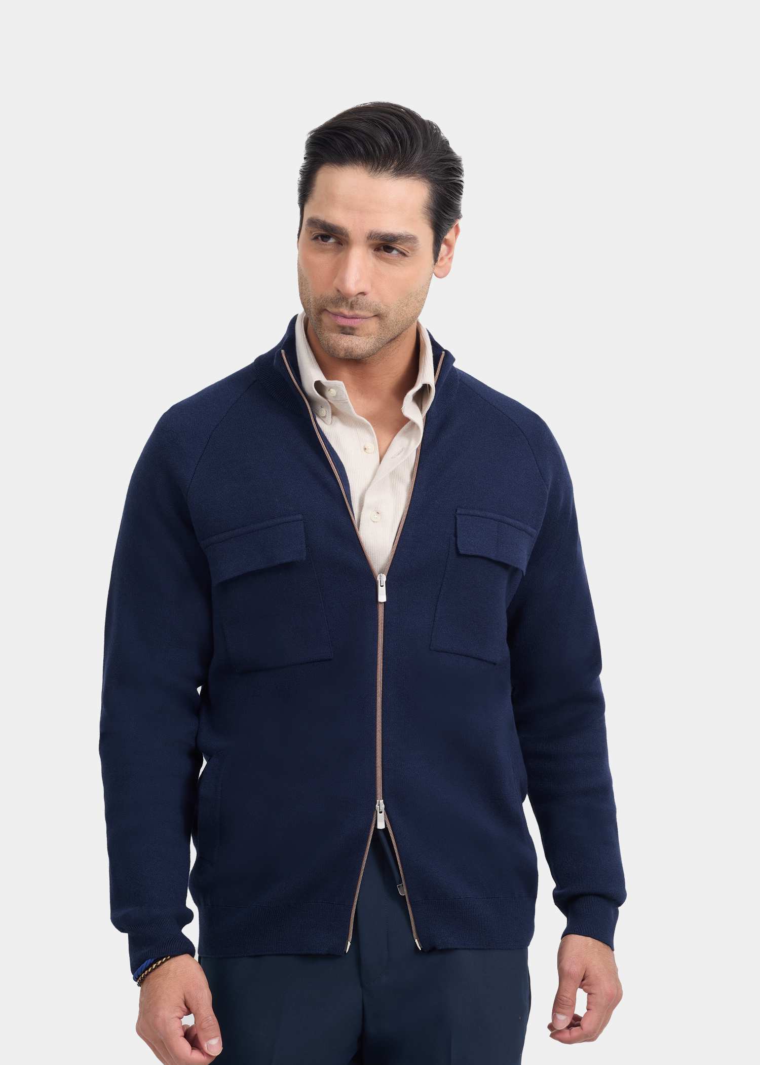 سوییشرت چهار جیب knit کروم