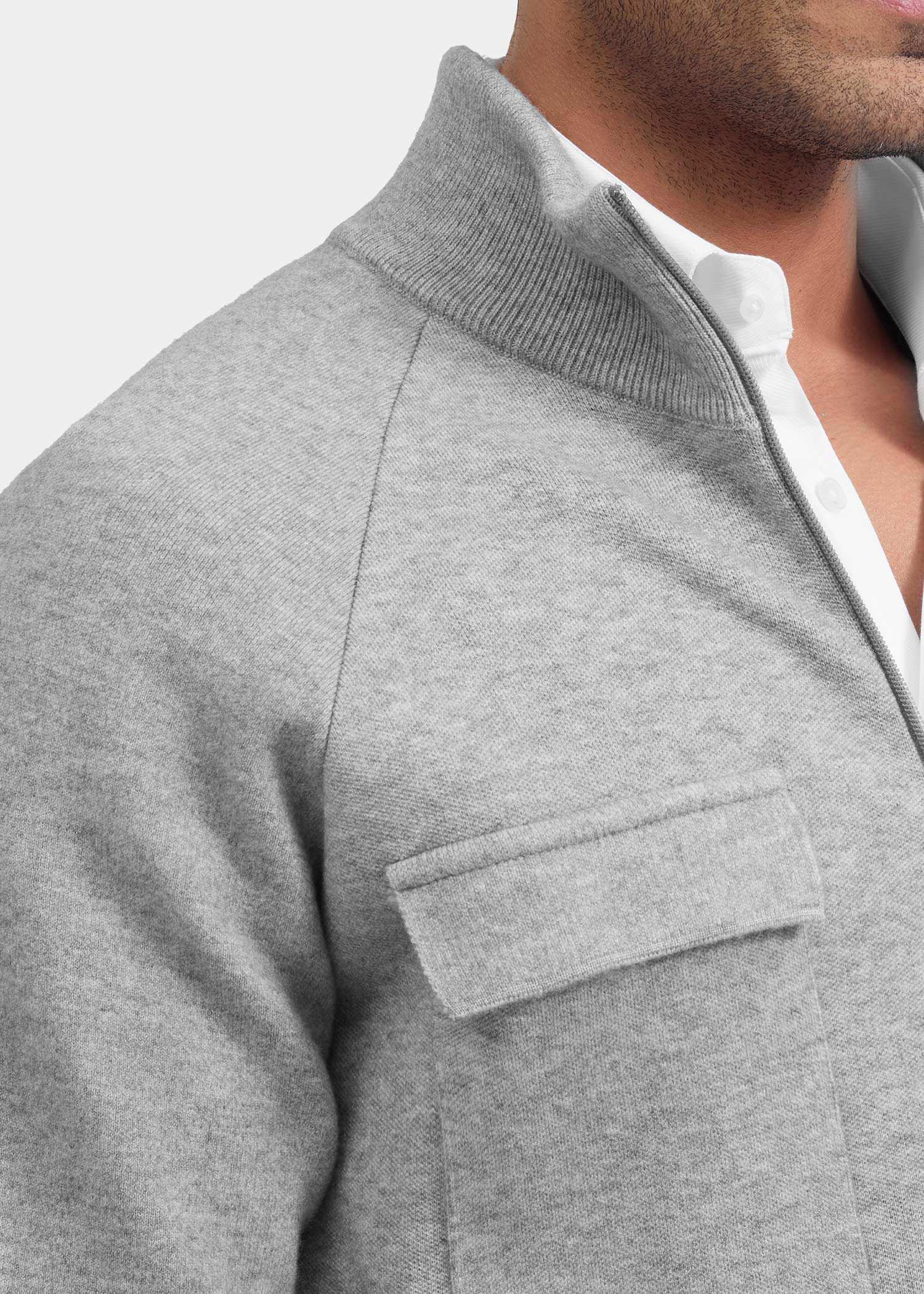 سوییشرت چهار جیب knit کروم