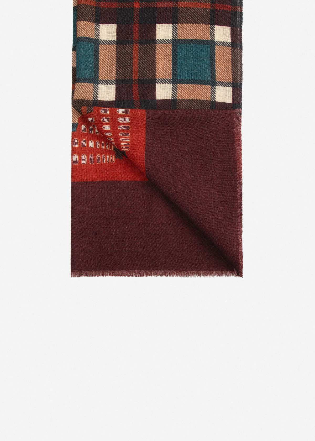 شال طرح دار 2421612 کروم