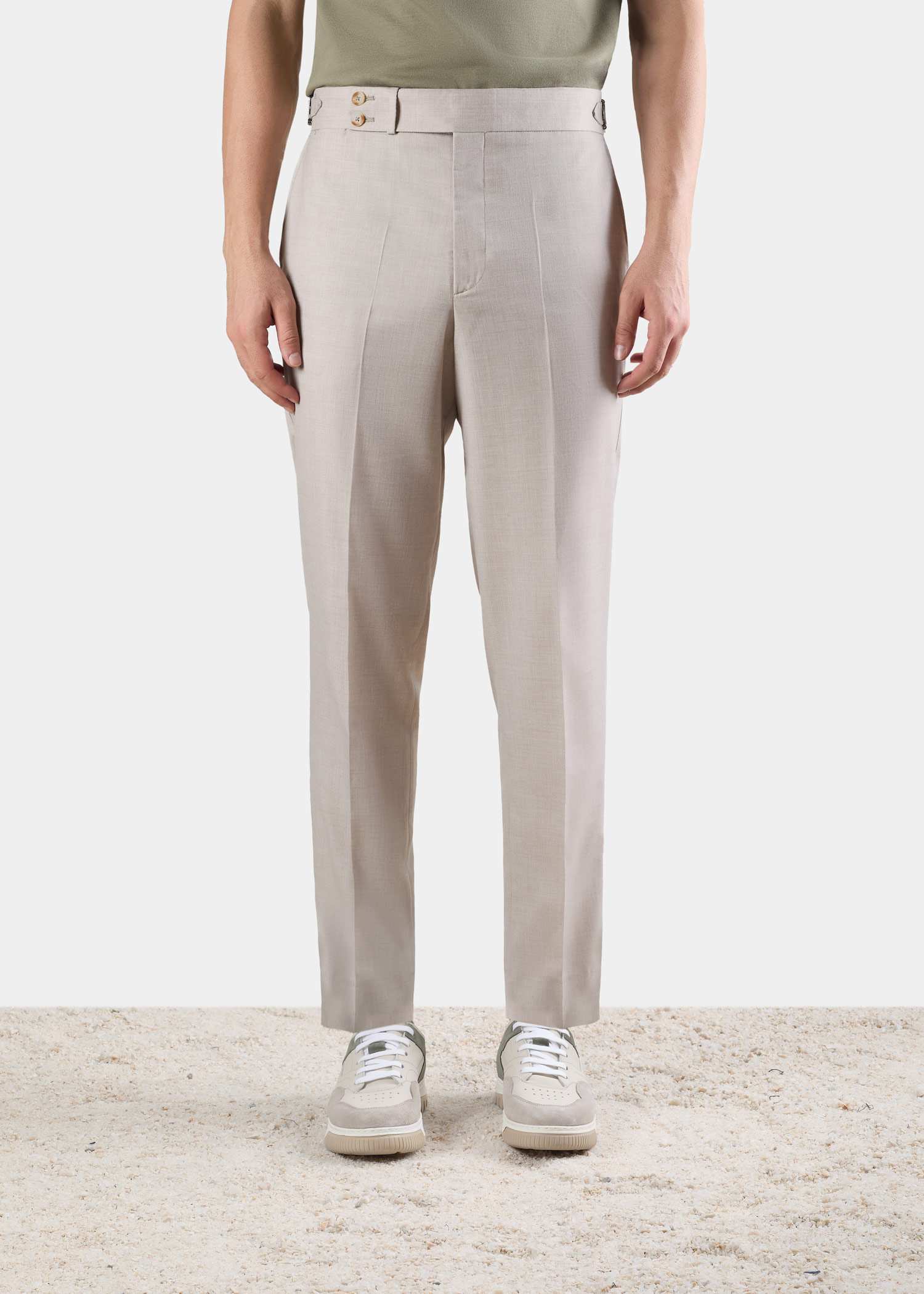 شلوار پارچه ای سگک دار 2422501 کروم