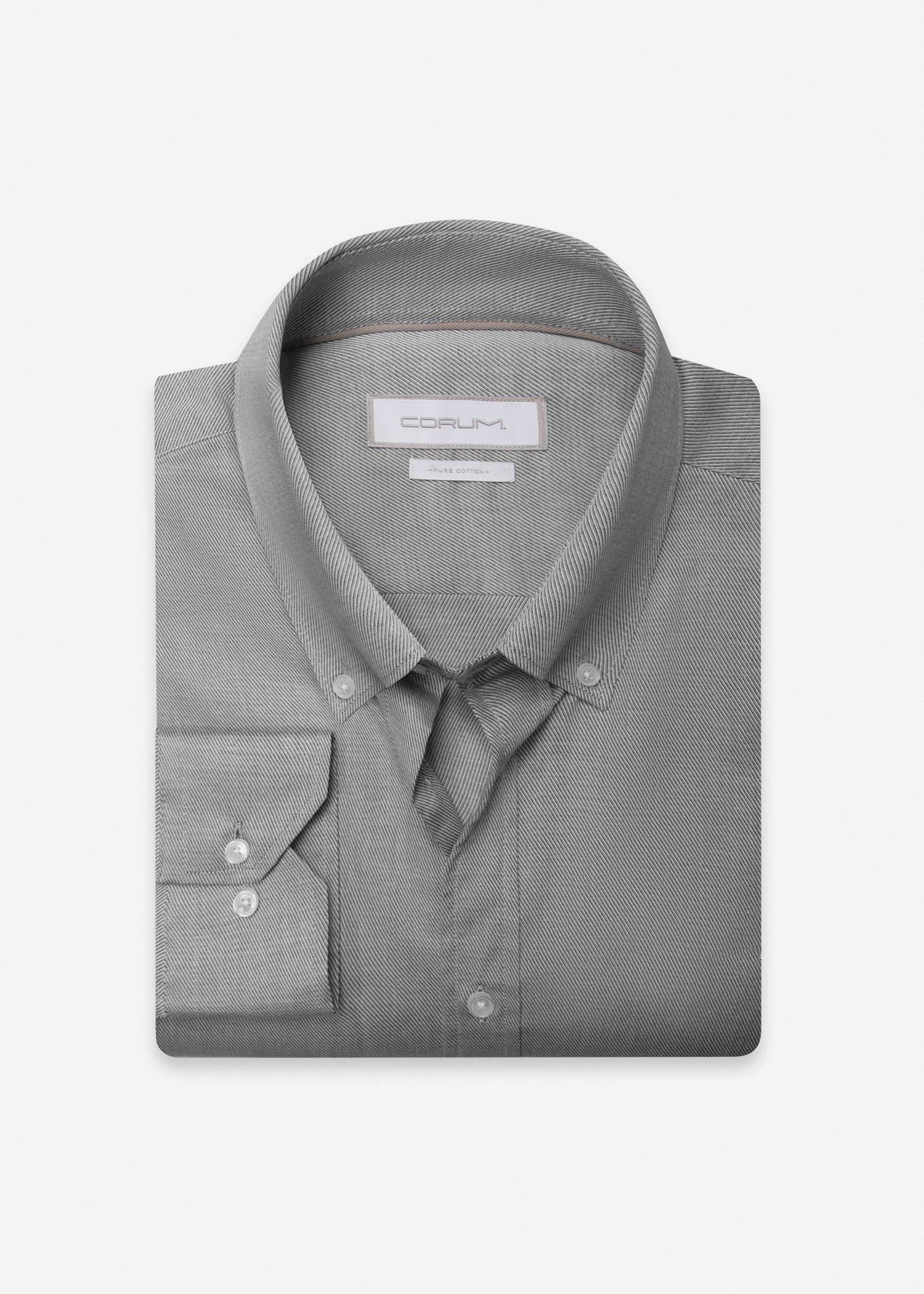 پیراهن یقه دکمه دار 2510133 کروم