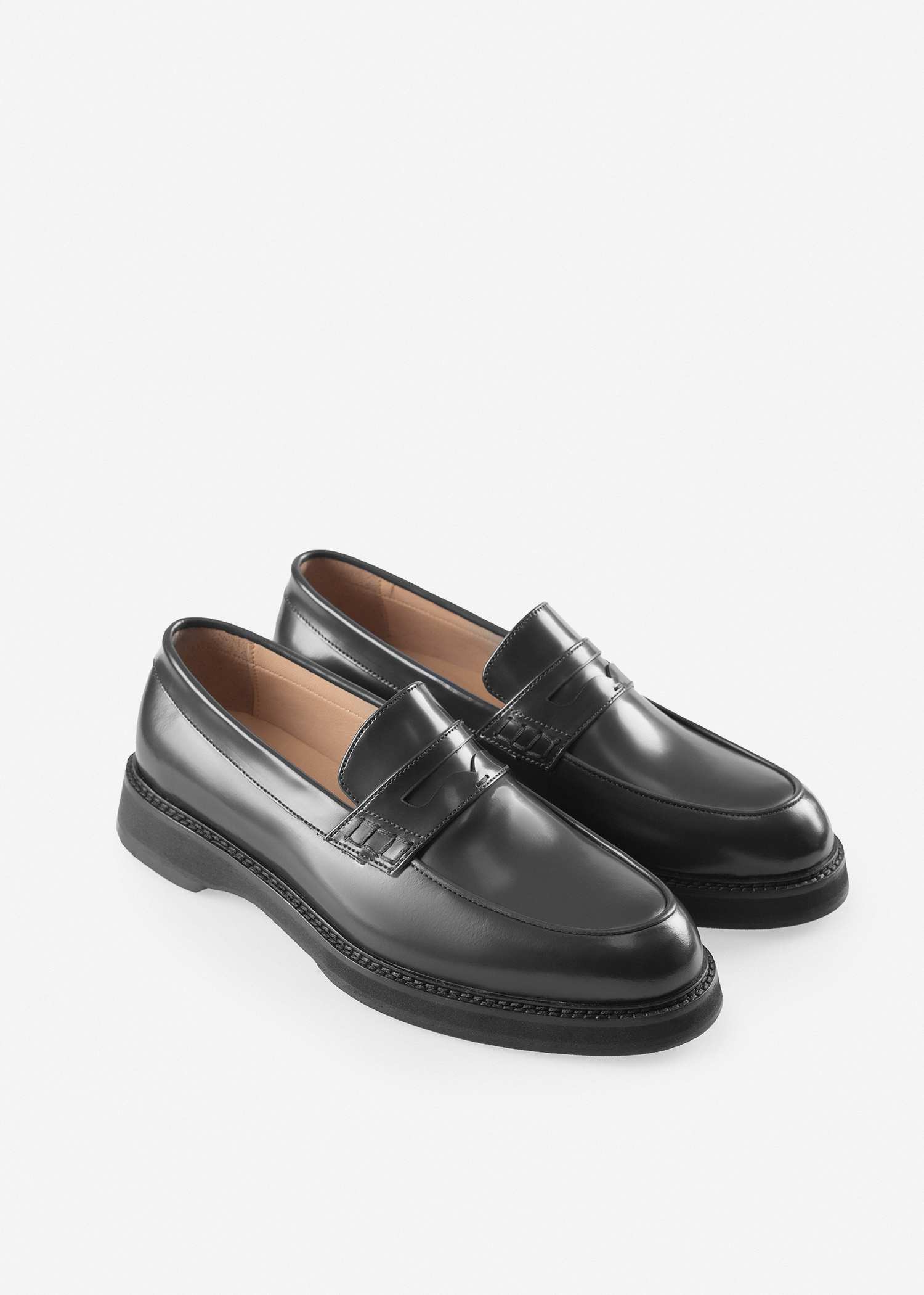 کالج چرم Loafer کروم