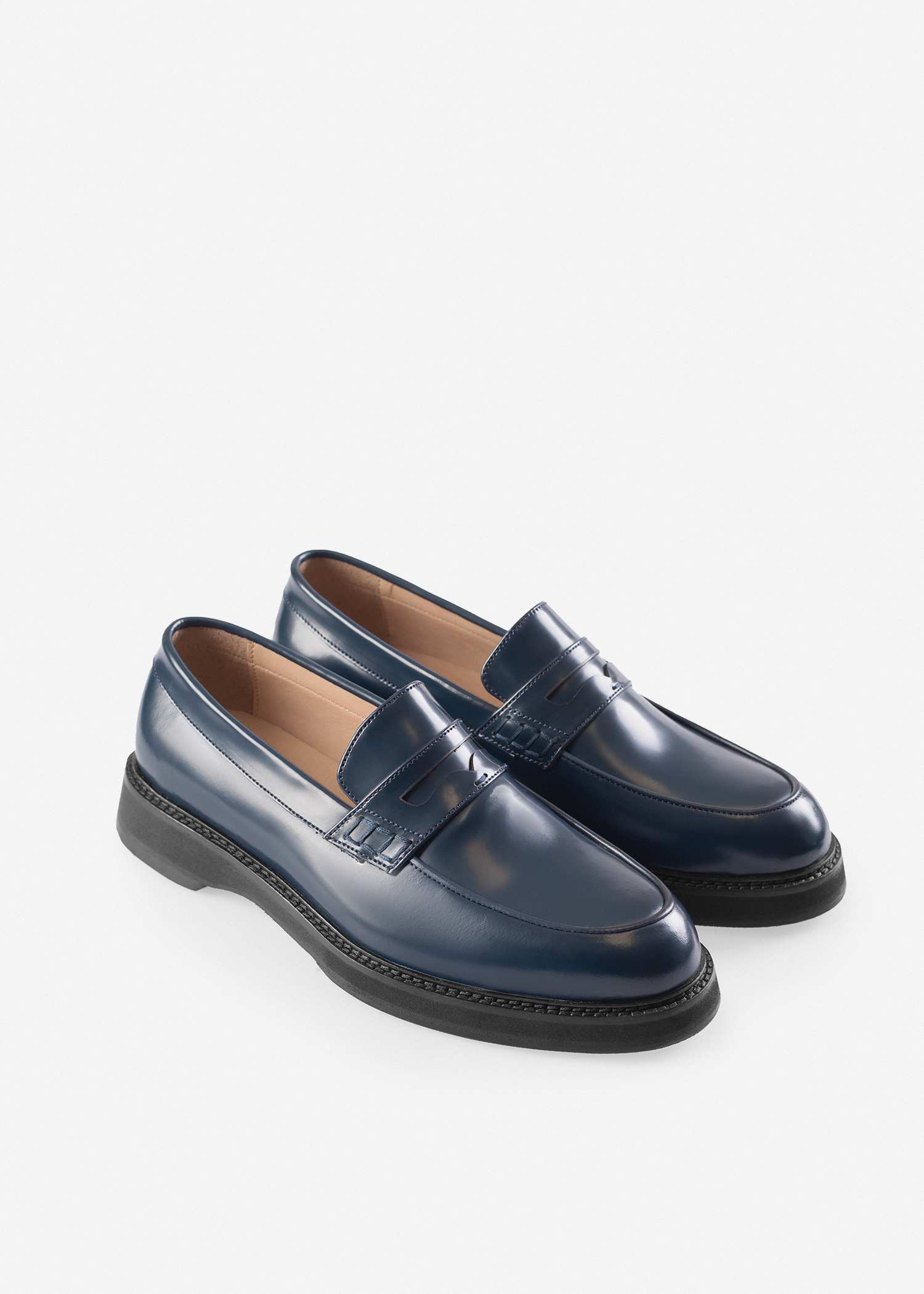 کالج چرم Loafer کروم