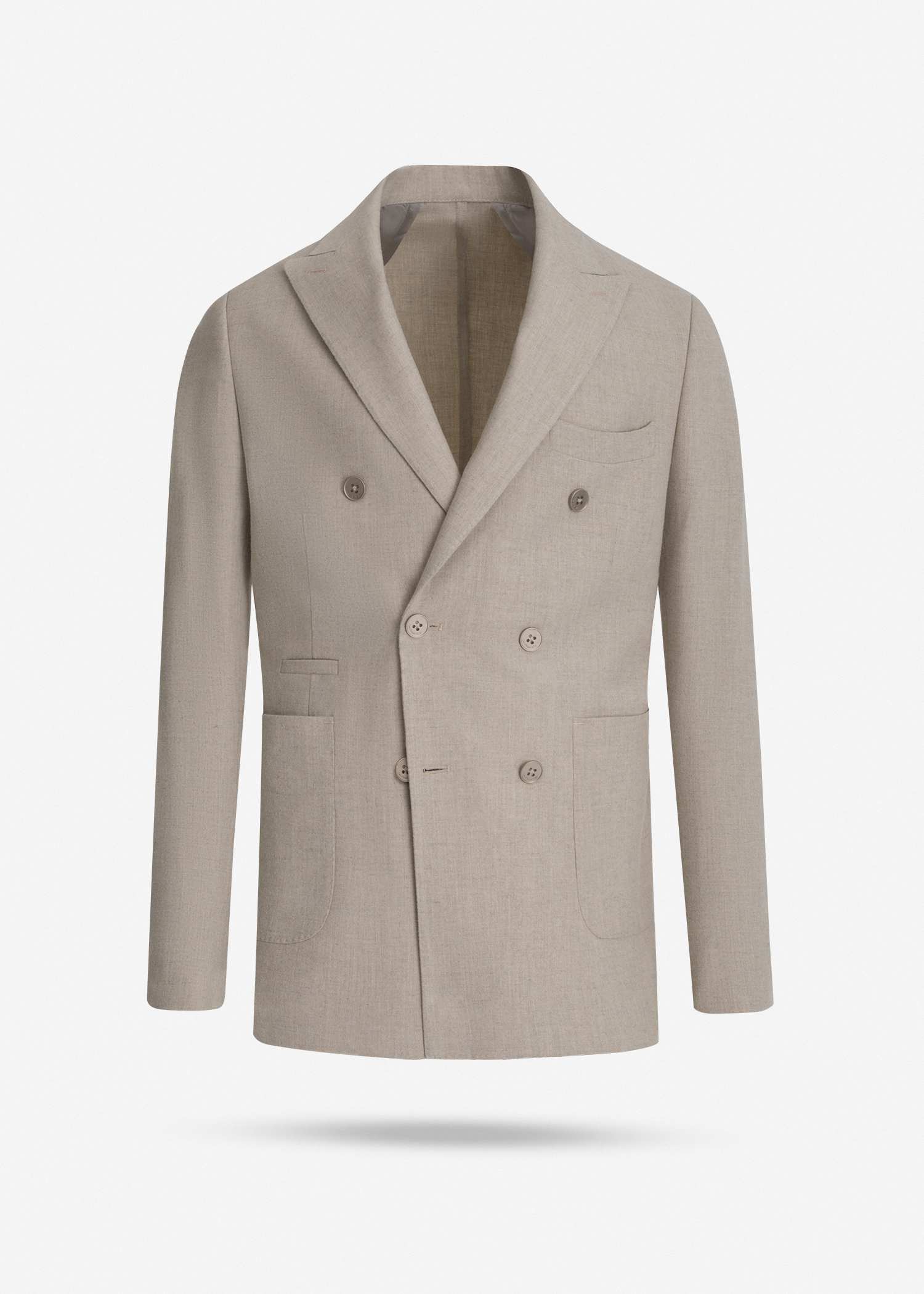 کت مردانه دبل برست پشمی 2520253 کروم