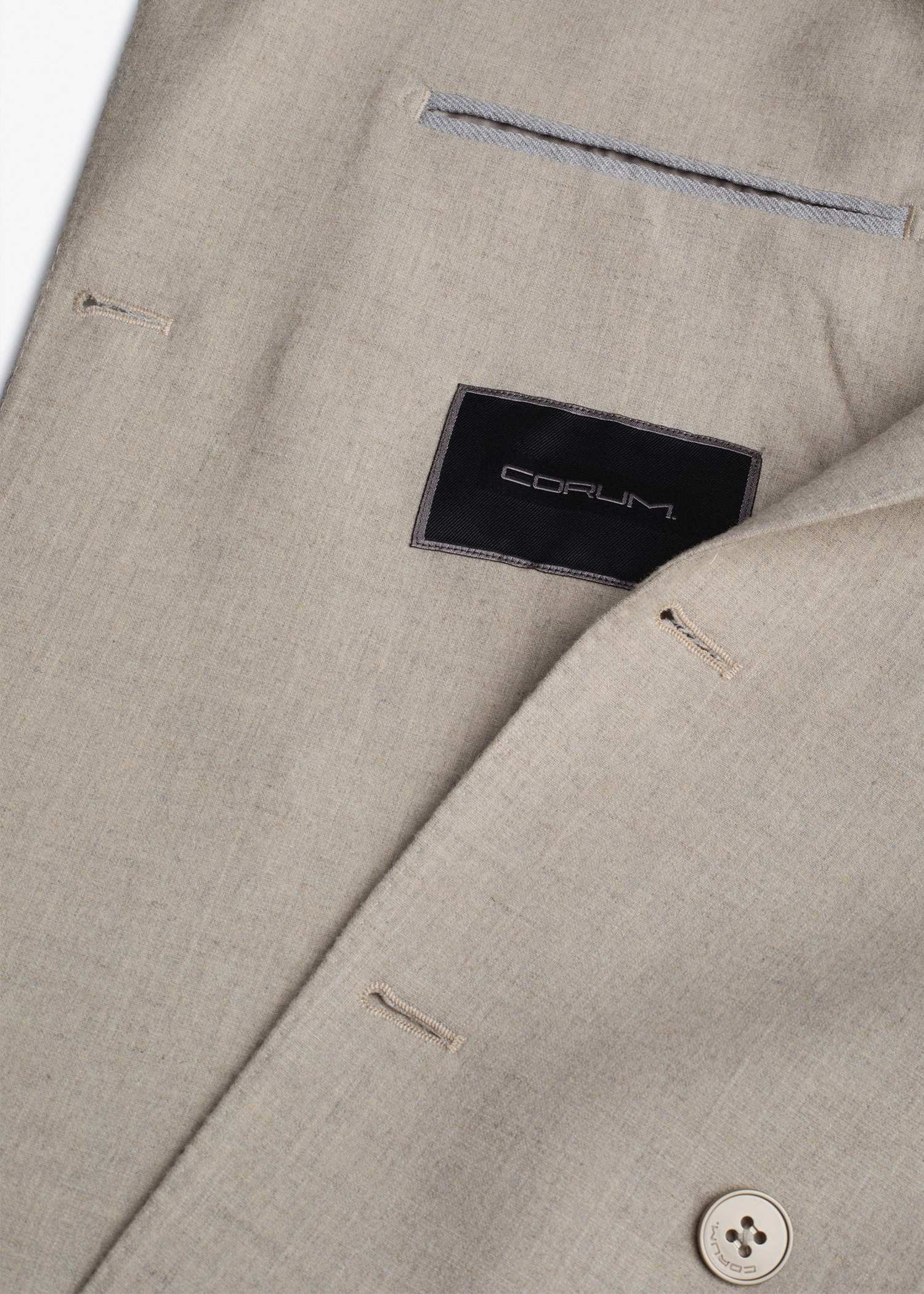 کت مردانه دبل برست پشمی 2520253 کروم