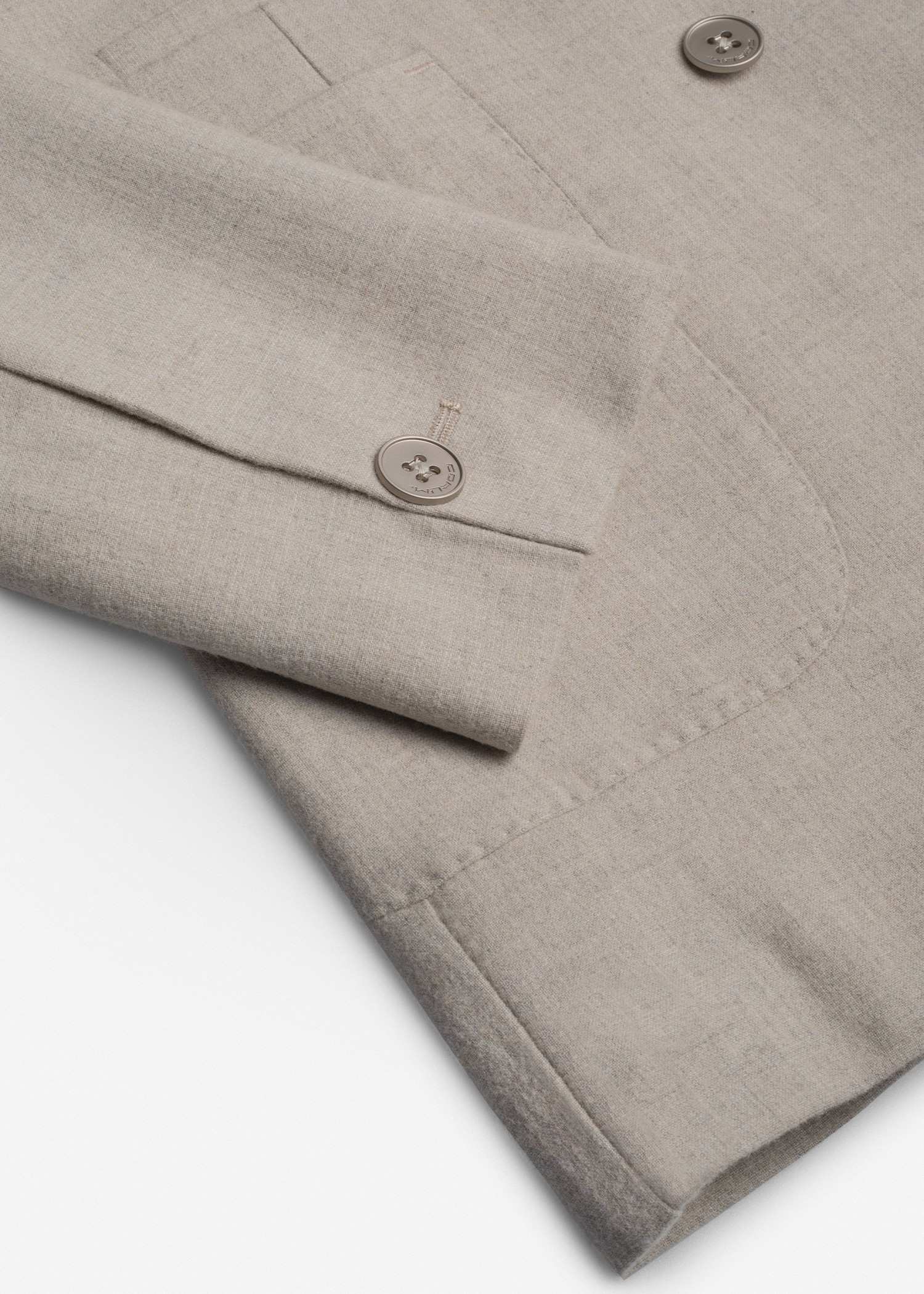 کت مردانه دبل برست پشمی 2520253 کروم