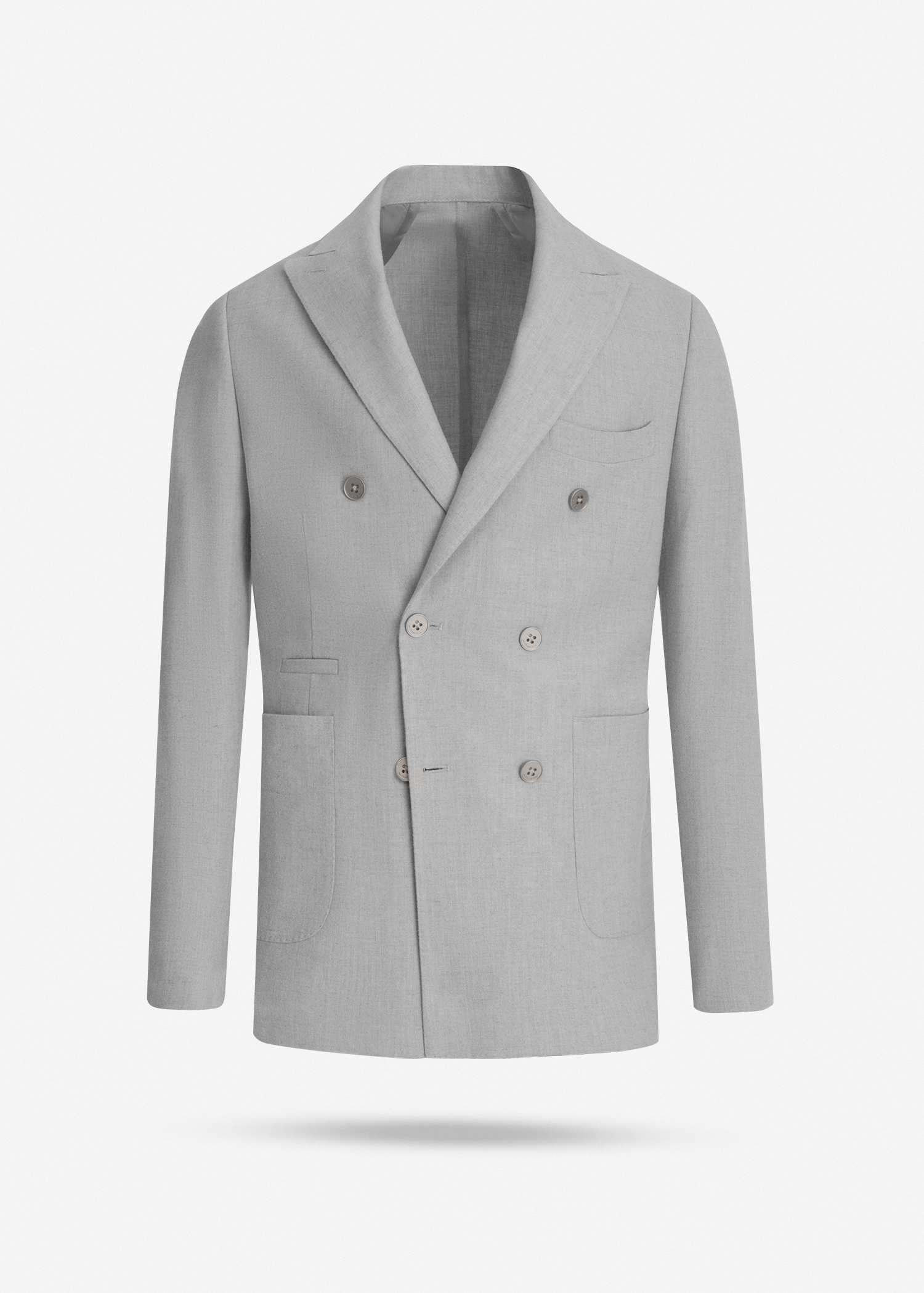 کت مردانه دبل برست پشمی 2520253 کروم