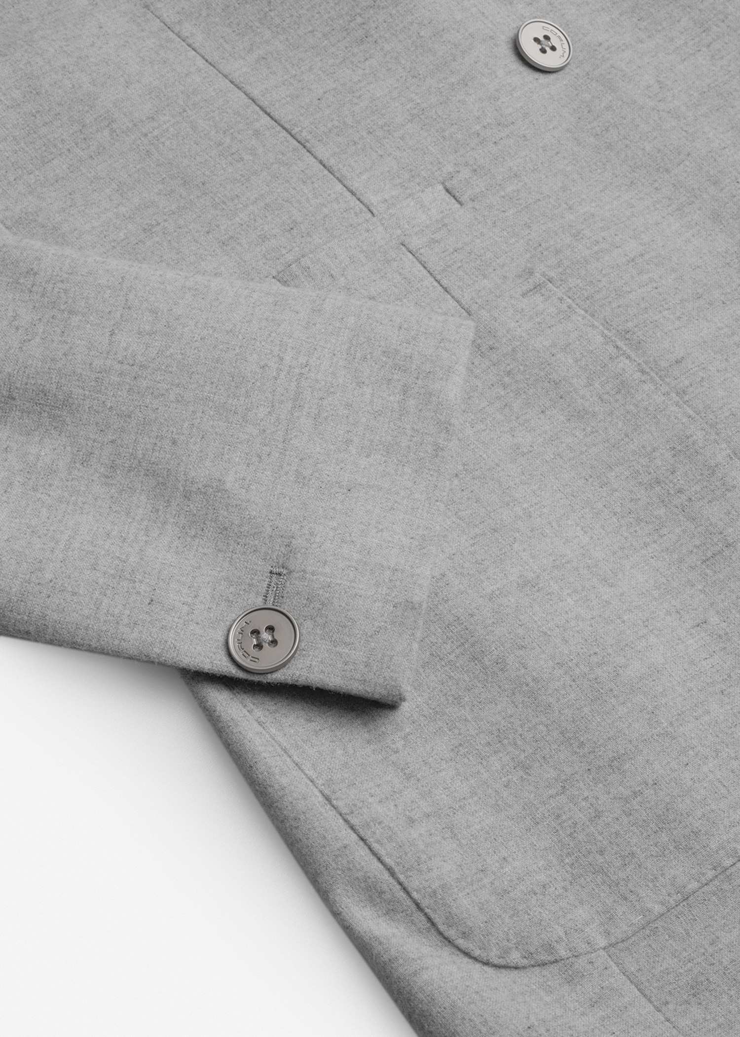 کت مردانه دبل برست پشمی 2520253 کروم