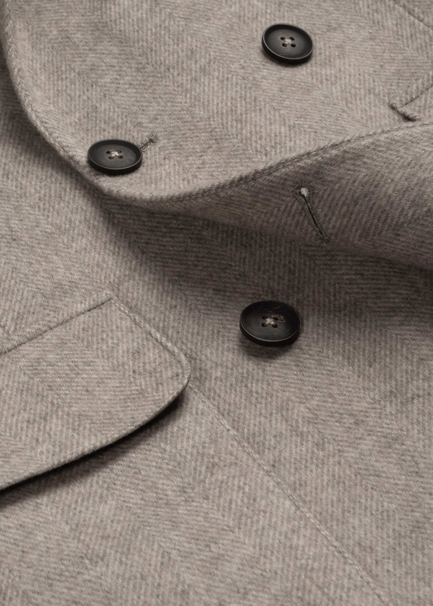 پالتو مردانه دبل برست پشمی 2520301 کروم