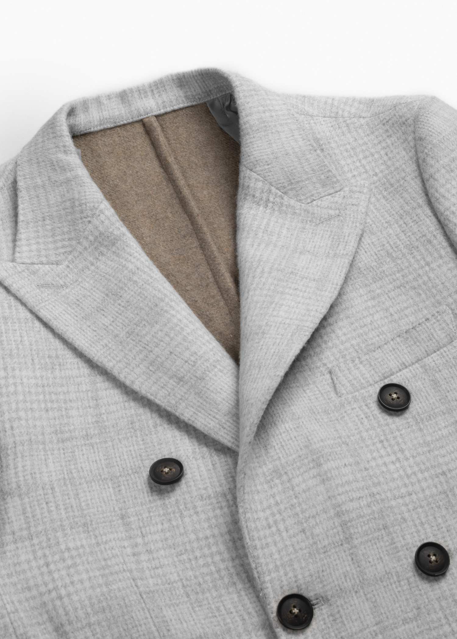 پالتو دبل برست پشمی 2520302 کروم