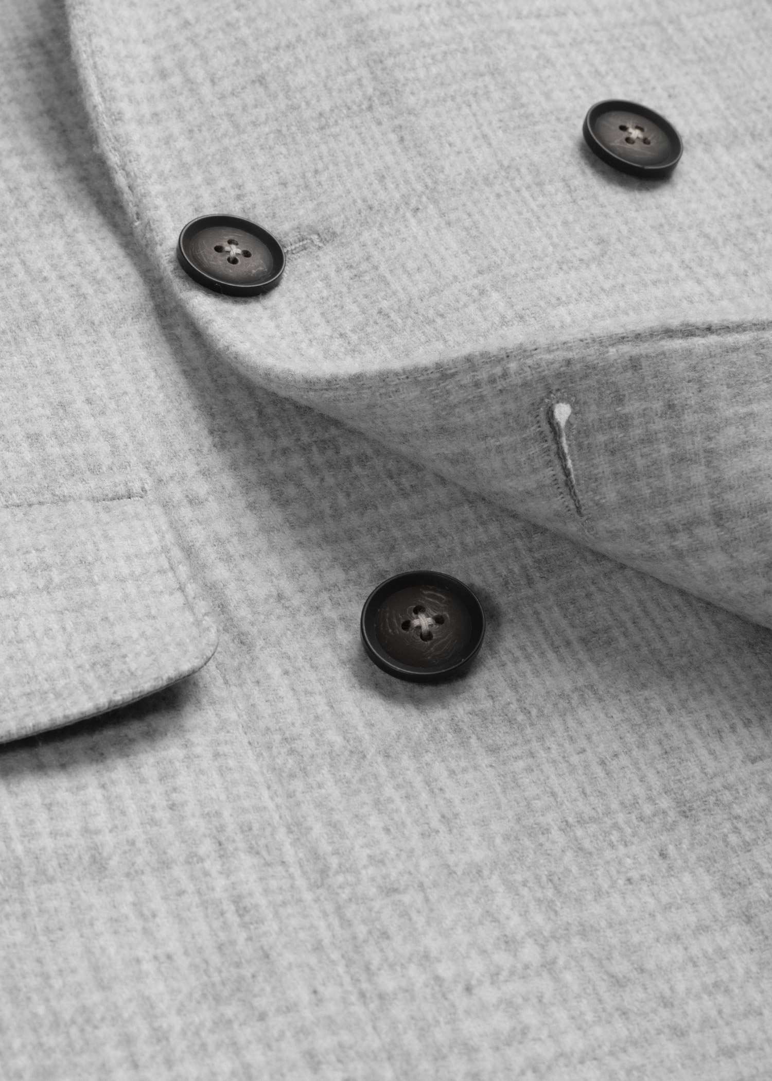 پالتو دبل برست پشمی 2520302 کروم