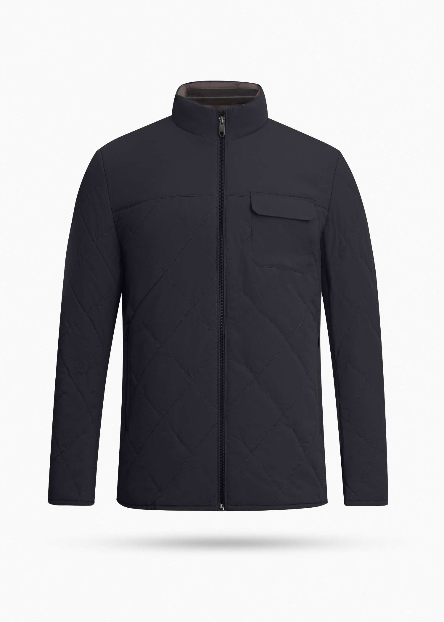 کاپشن تک جیب Quilted کروم