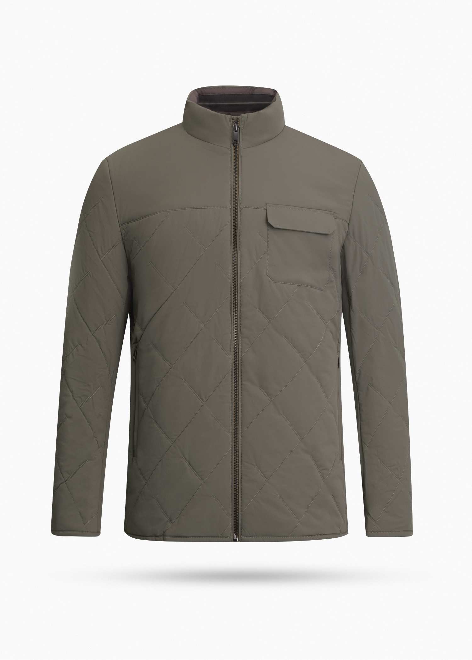 کاپشن تک جیب Quilted کروم