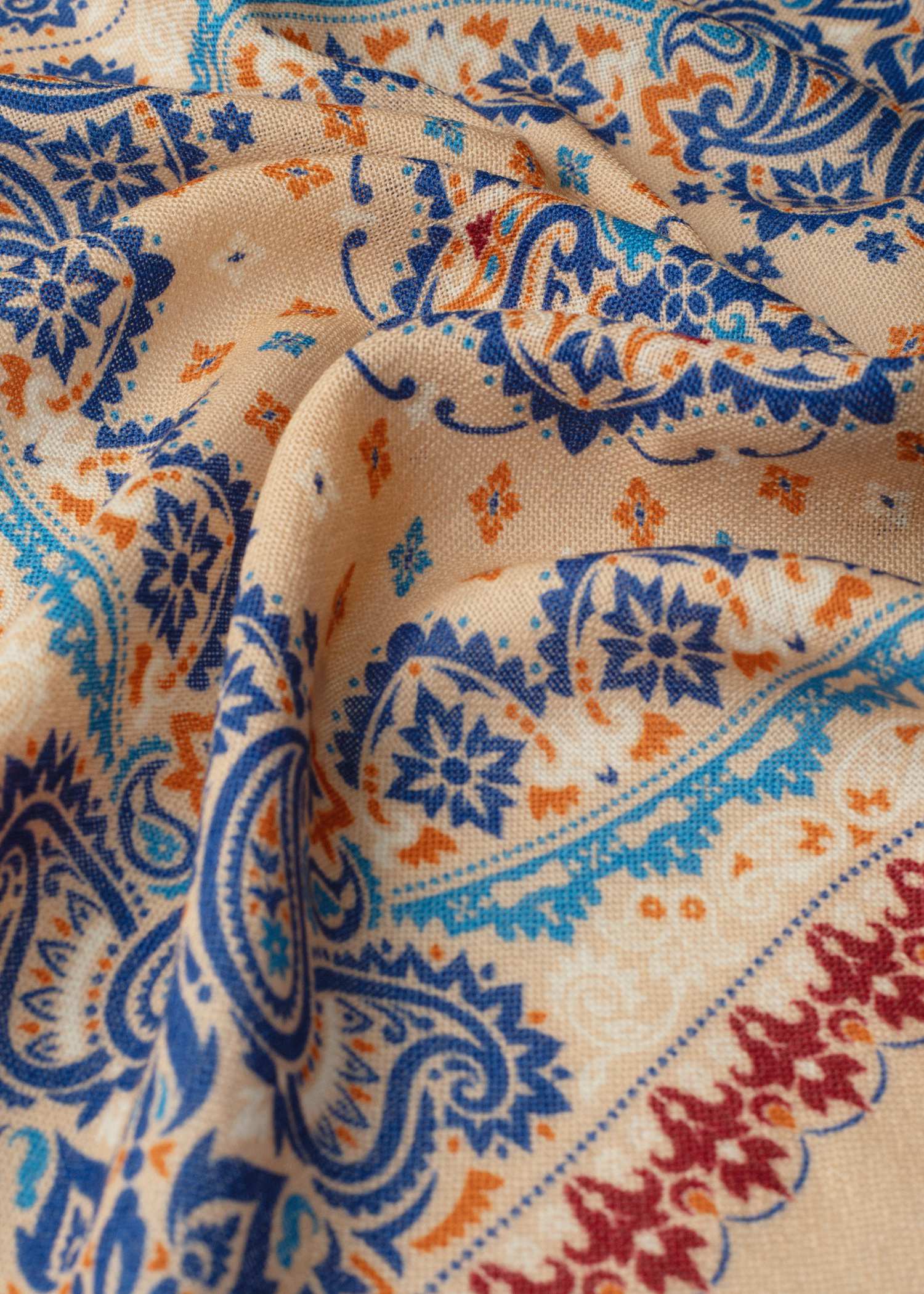 شال طرح دار پشمی 2521620 کروم