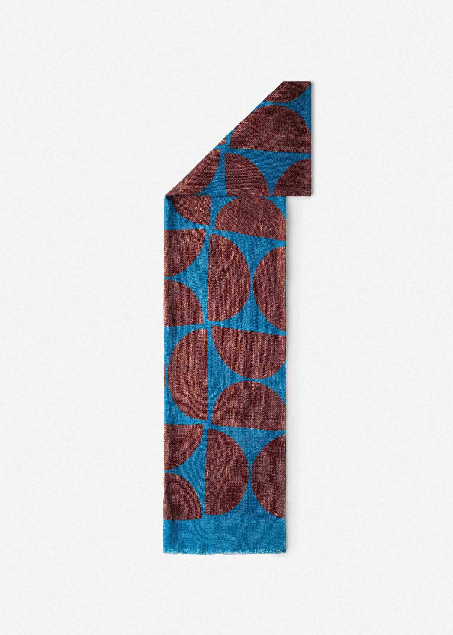 شال طرح دار پشمی 2521623 کروم