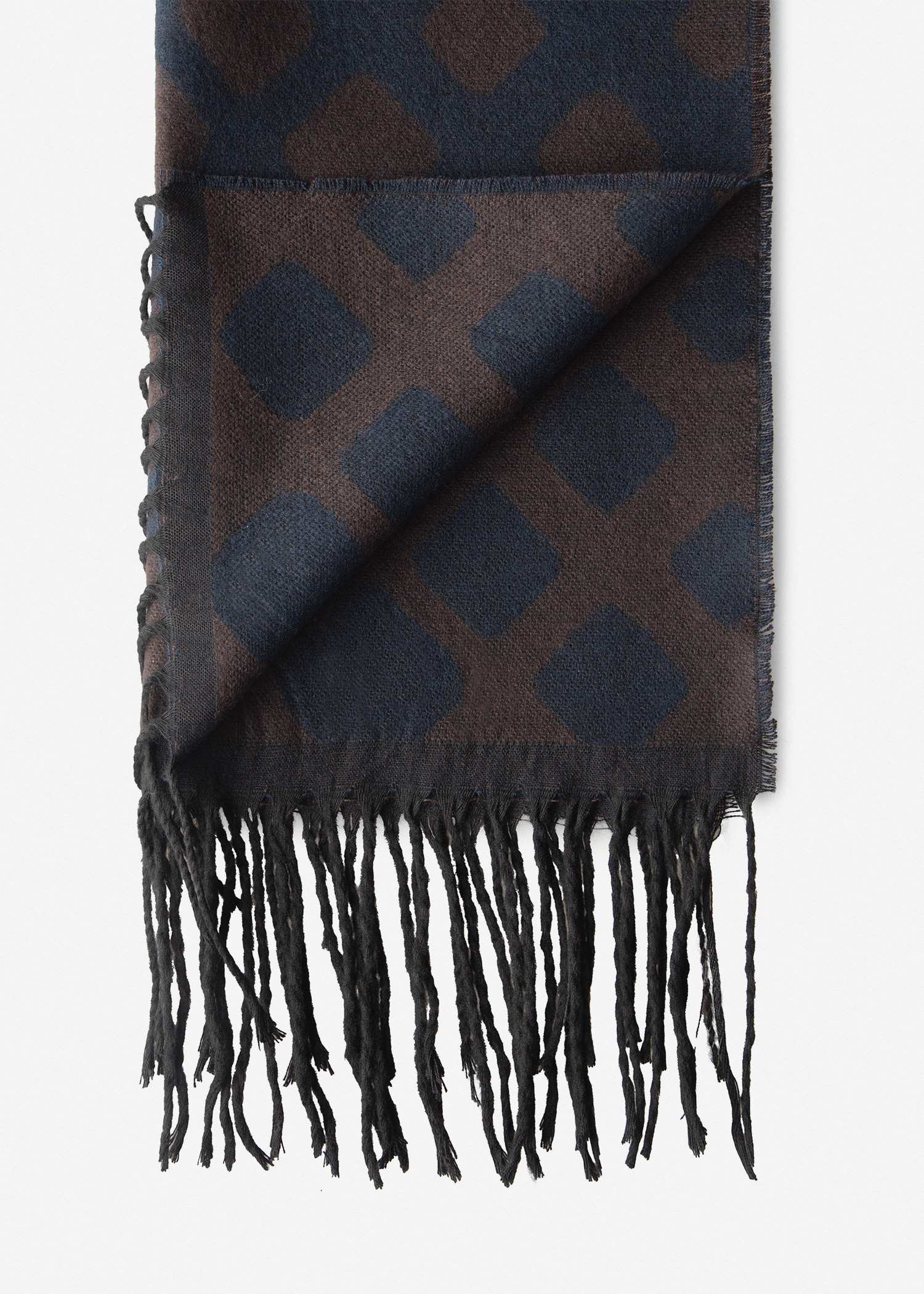 شال مردانه طرح دار 2521629 کروم