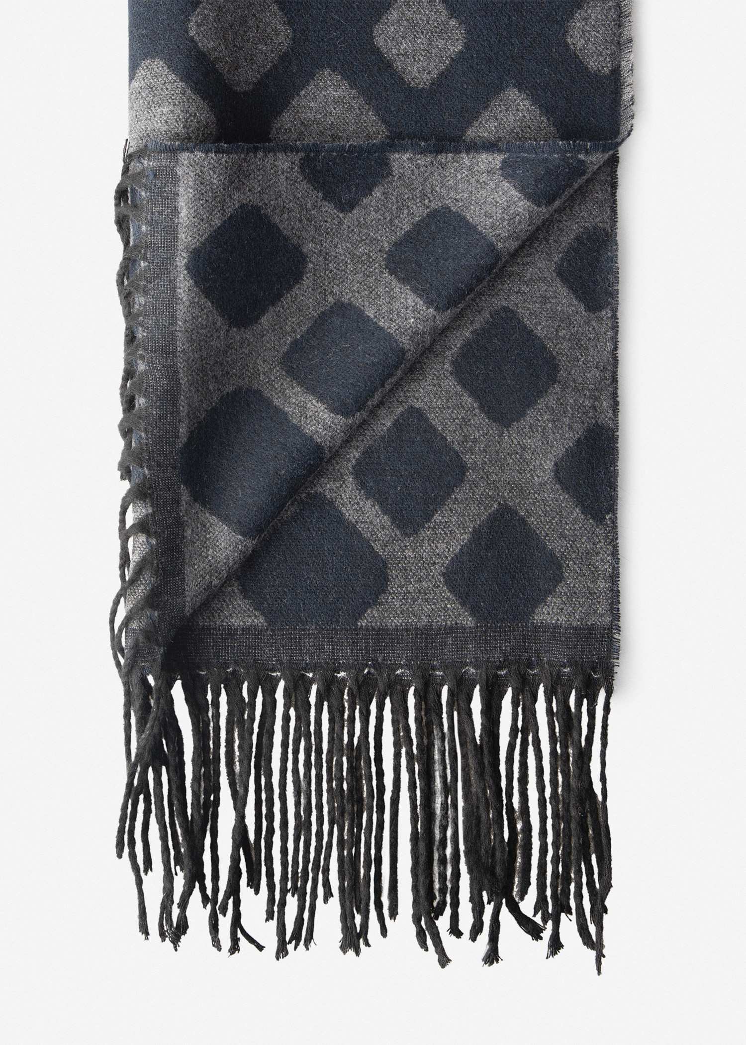 شال مردانه طرح دار 2521629 کروم