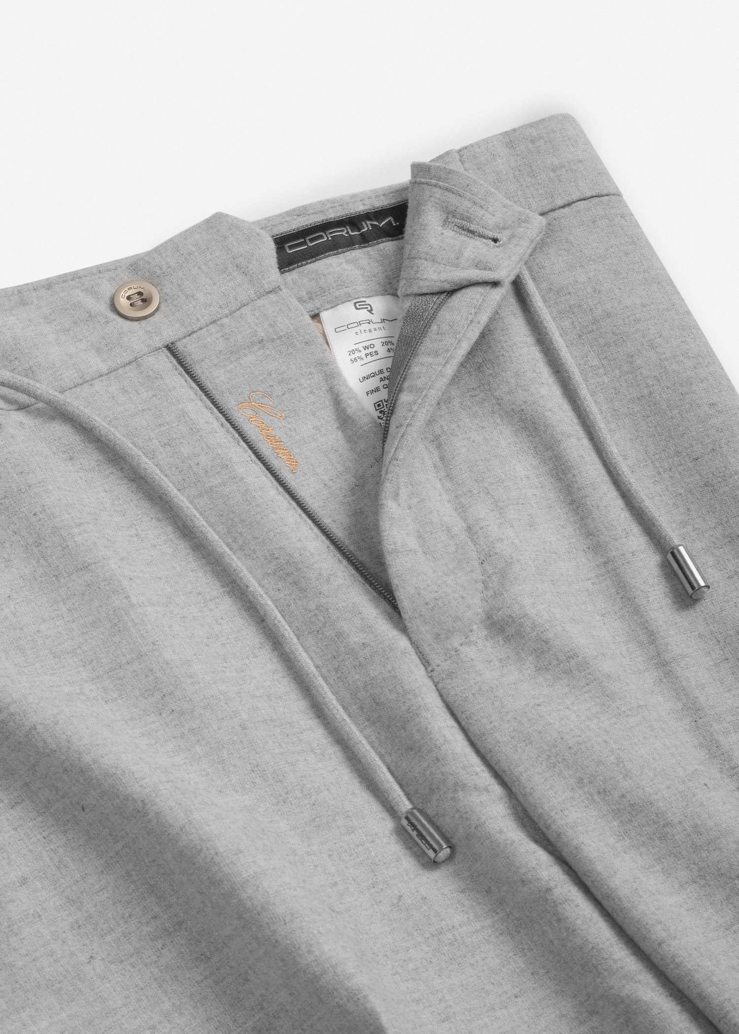 شلوار کمربند دار پشمی 2522553 کروم