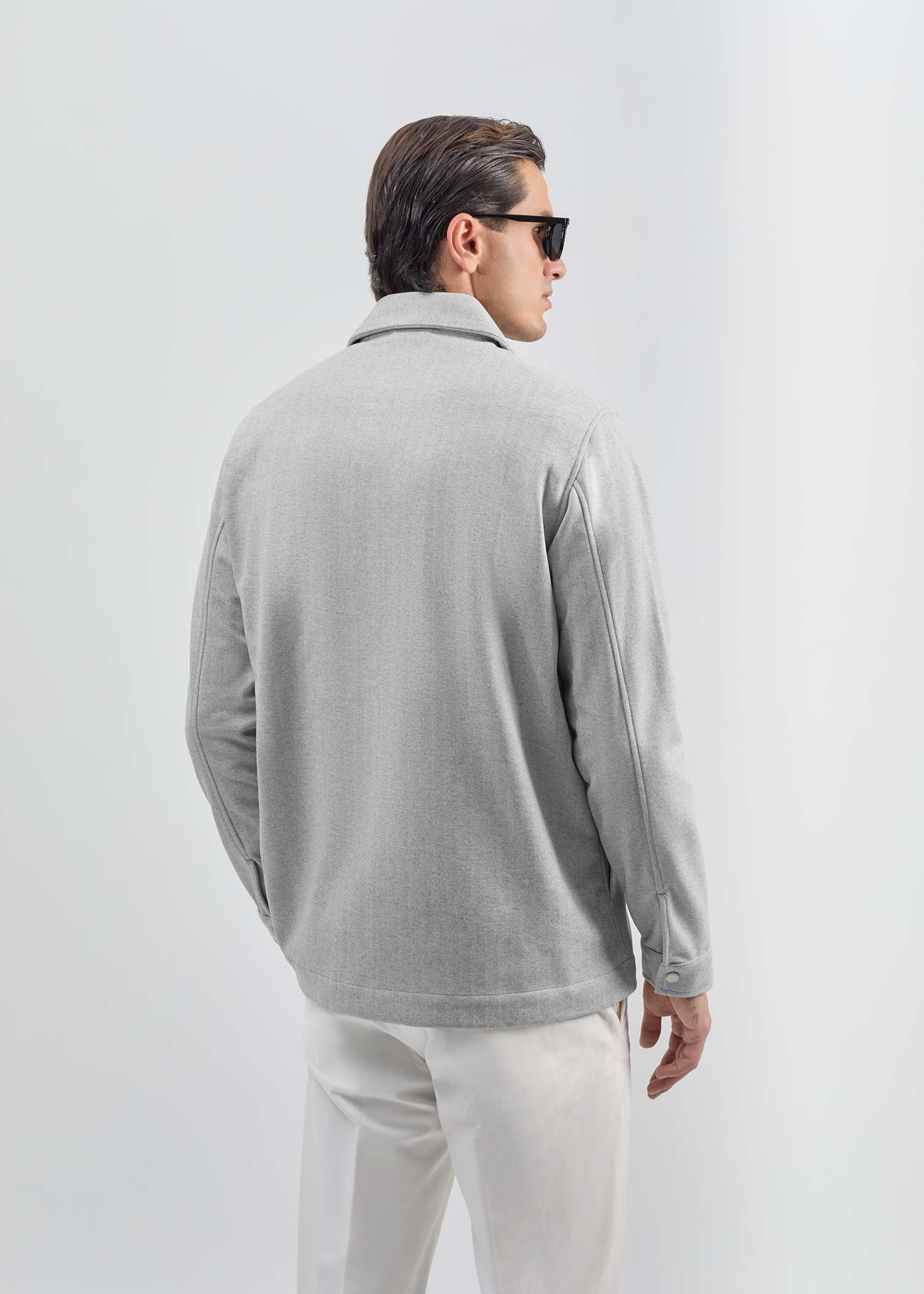 کت زیپ دار Wool کروم