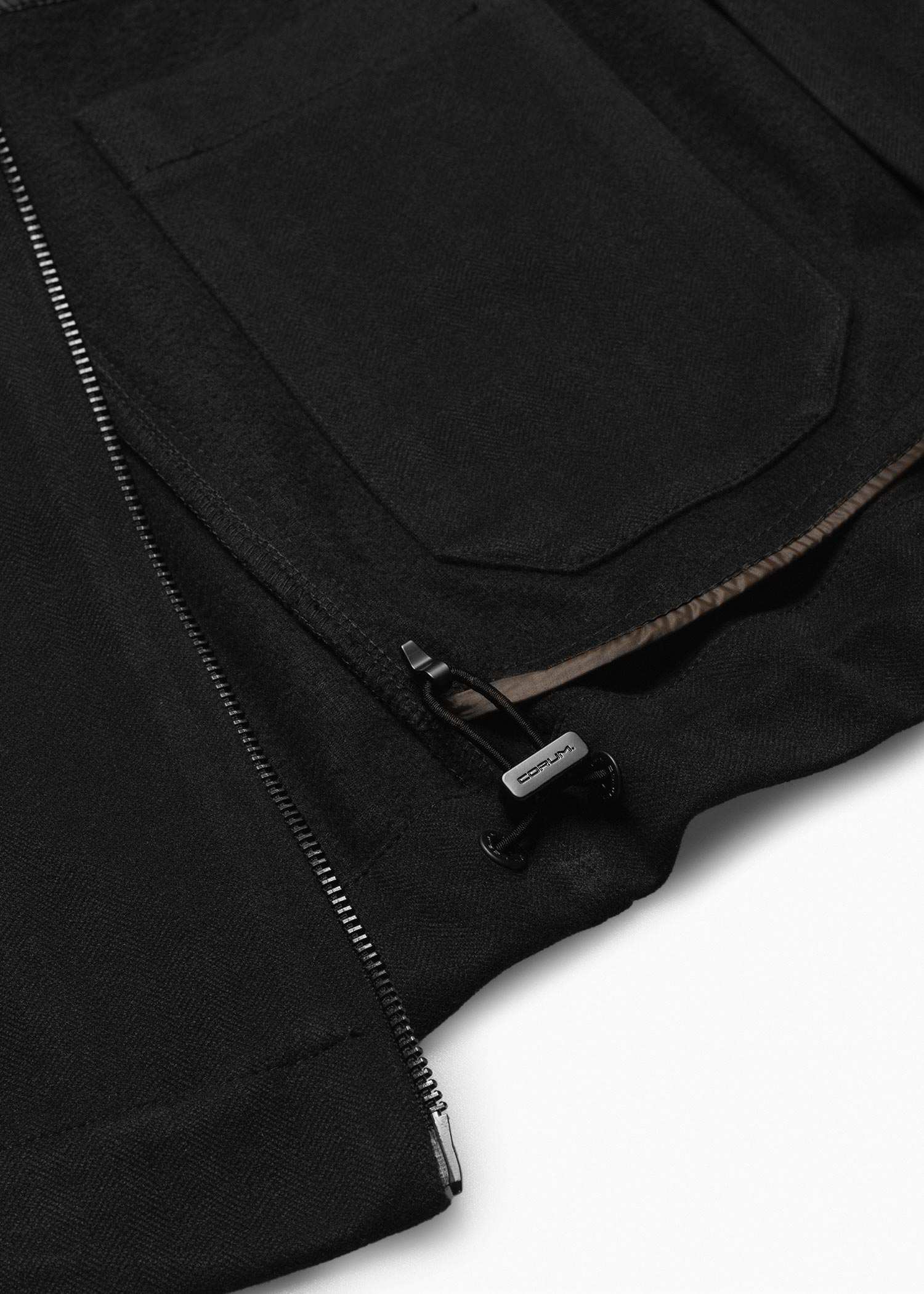 کت زیپ دار Wool کروم