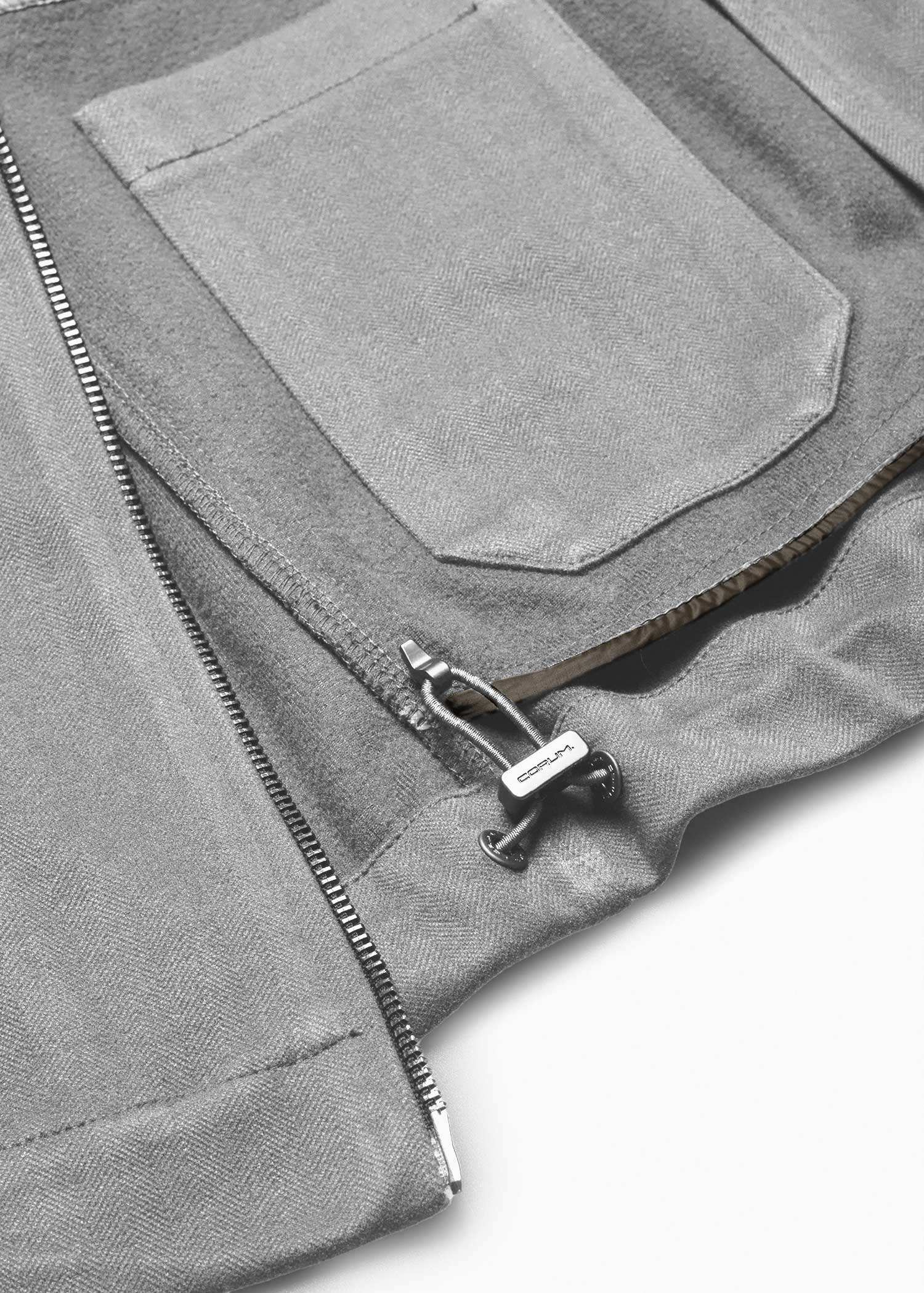 کت زیپ دار Wool کروم