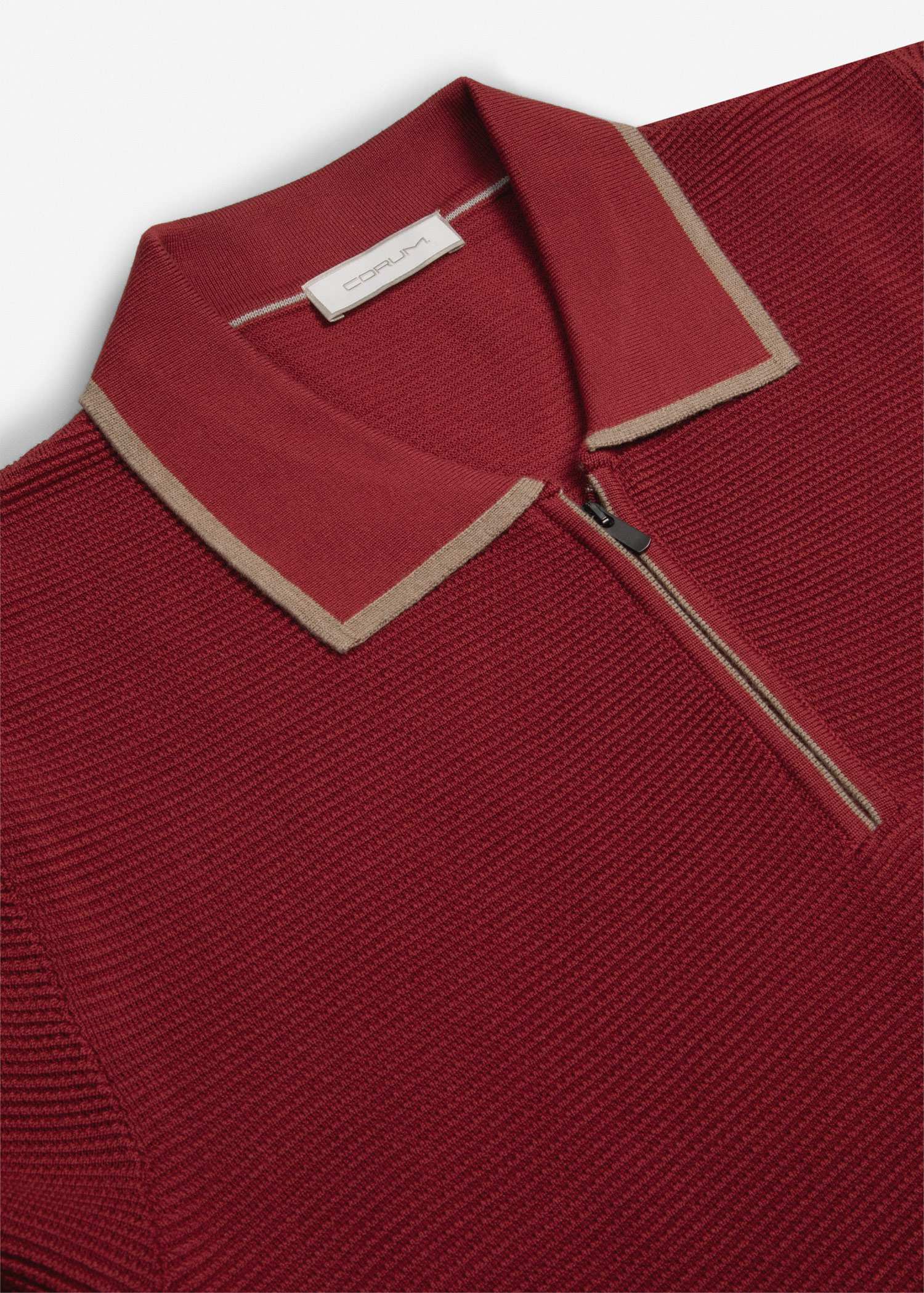پولوشرت نیم زیپ Knit کروم