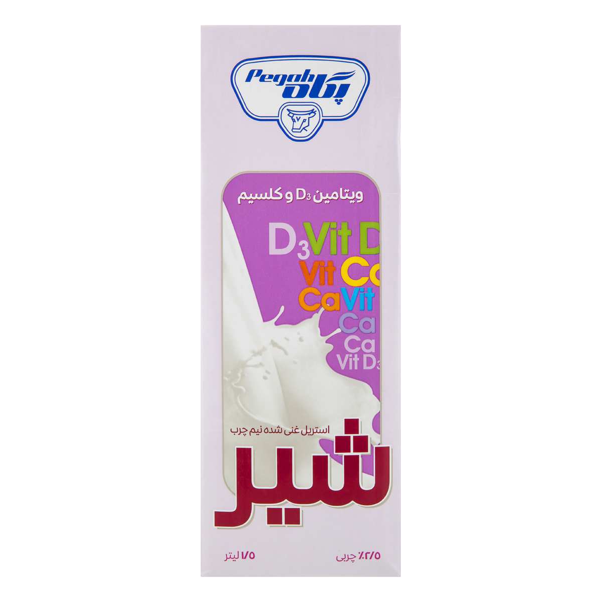 شیر غنی شده 2/5% پاکتی پگاه