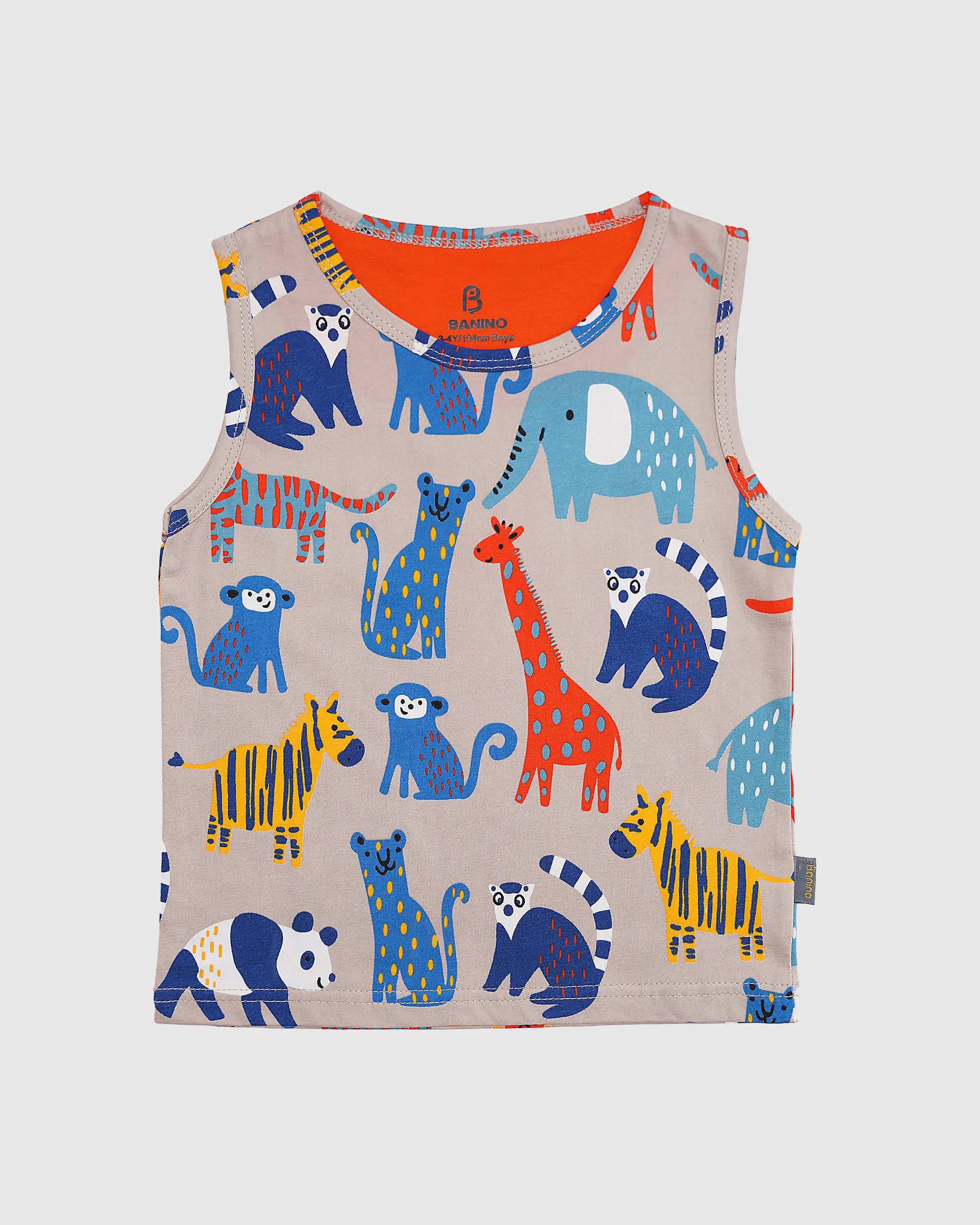 رکابی شلوارک پسرانه مدلBABY ANIMAL بانی نو