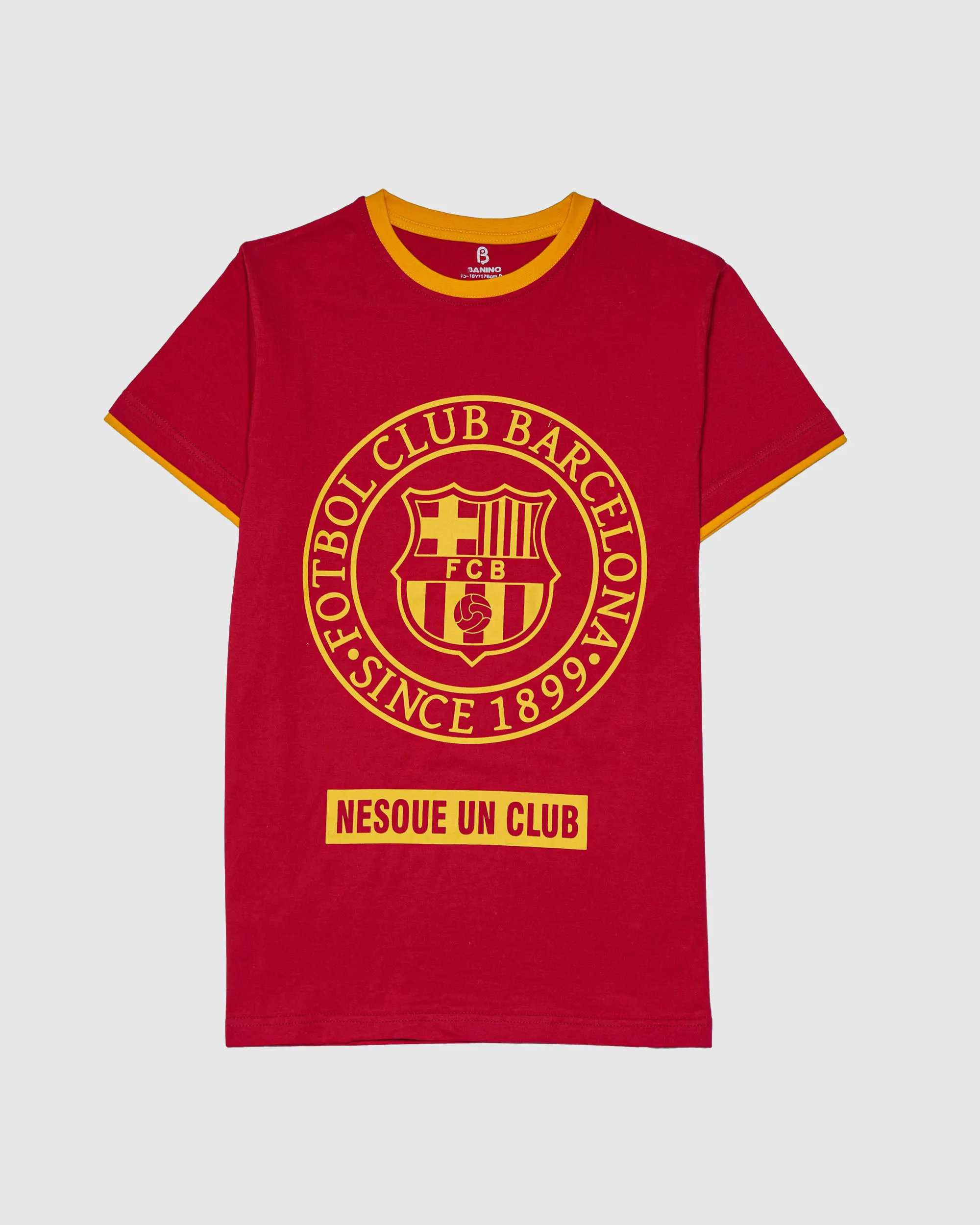 ست تیشرت و شلوارک پسرانه مدل BARCELONA قرمز بانی نو