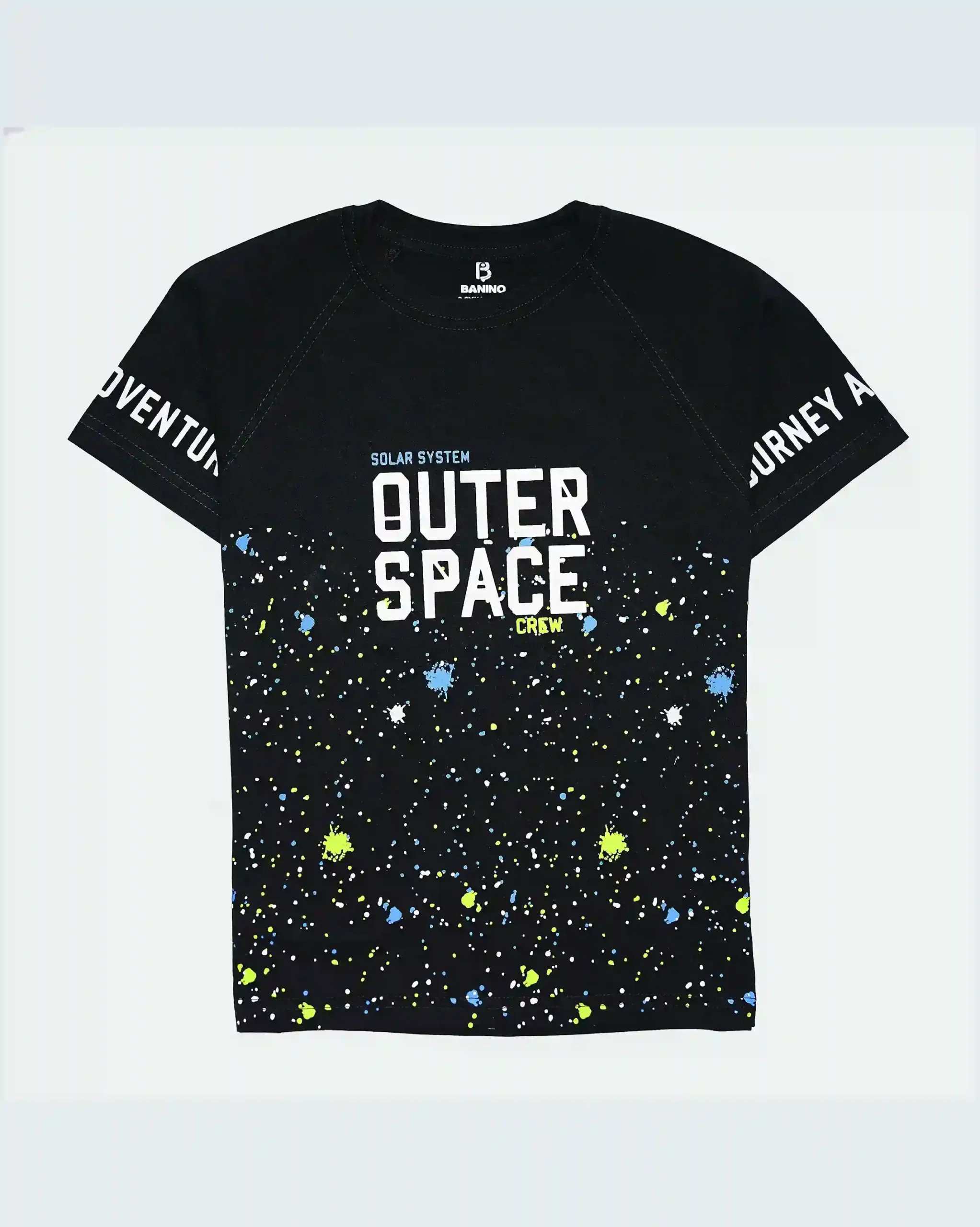 تیشرت پسرانه یقه گرد مدل OUTER SPACE بانی نو