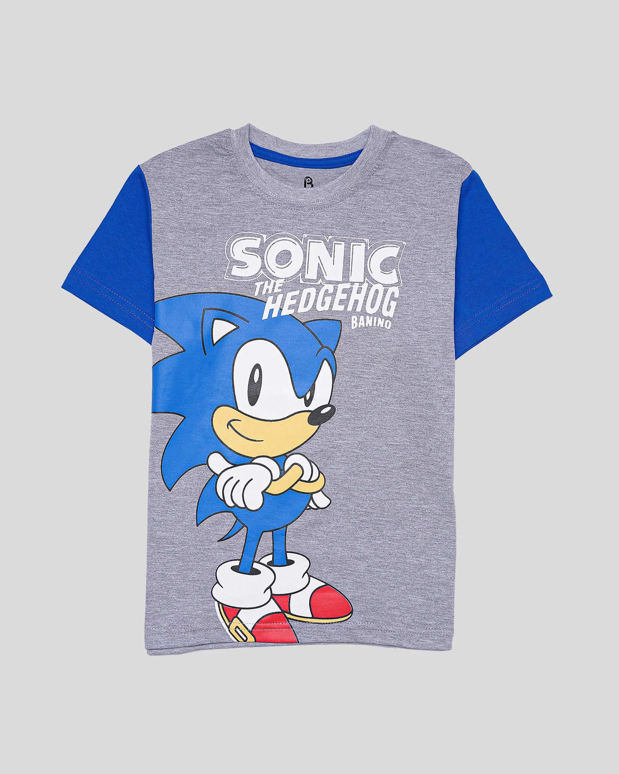 تی شرت شلوارک پسرانه طوسی طرح SONIC بانی نو