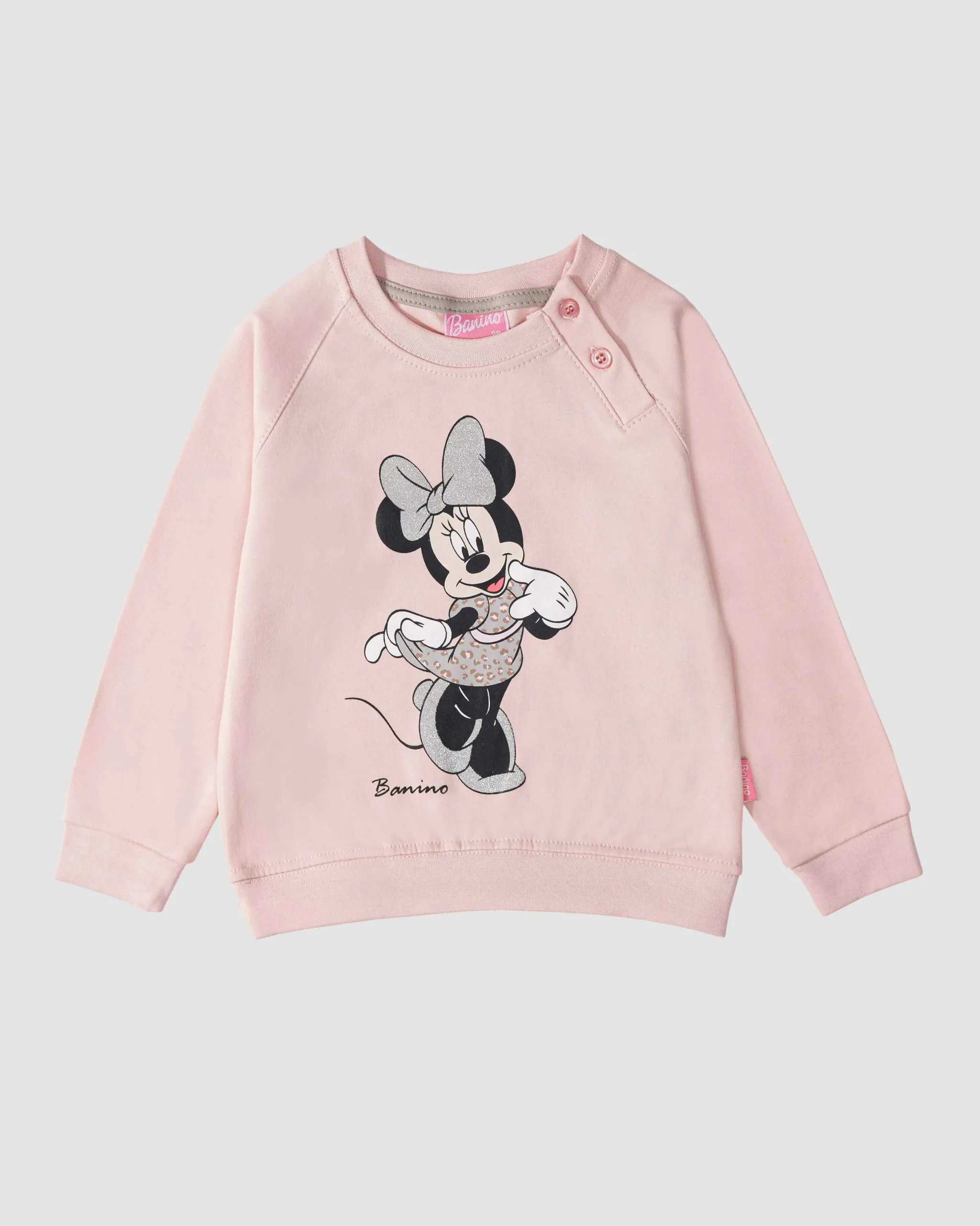 ست بلوز شلوار دخترانه دکمه دار طرح پلنگی Minnie Mouse بانی نو