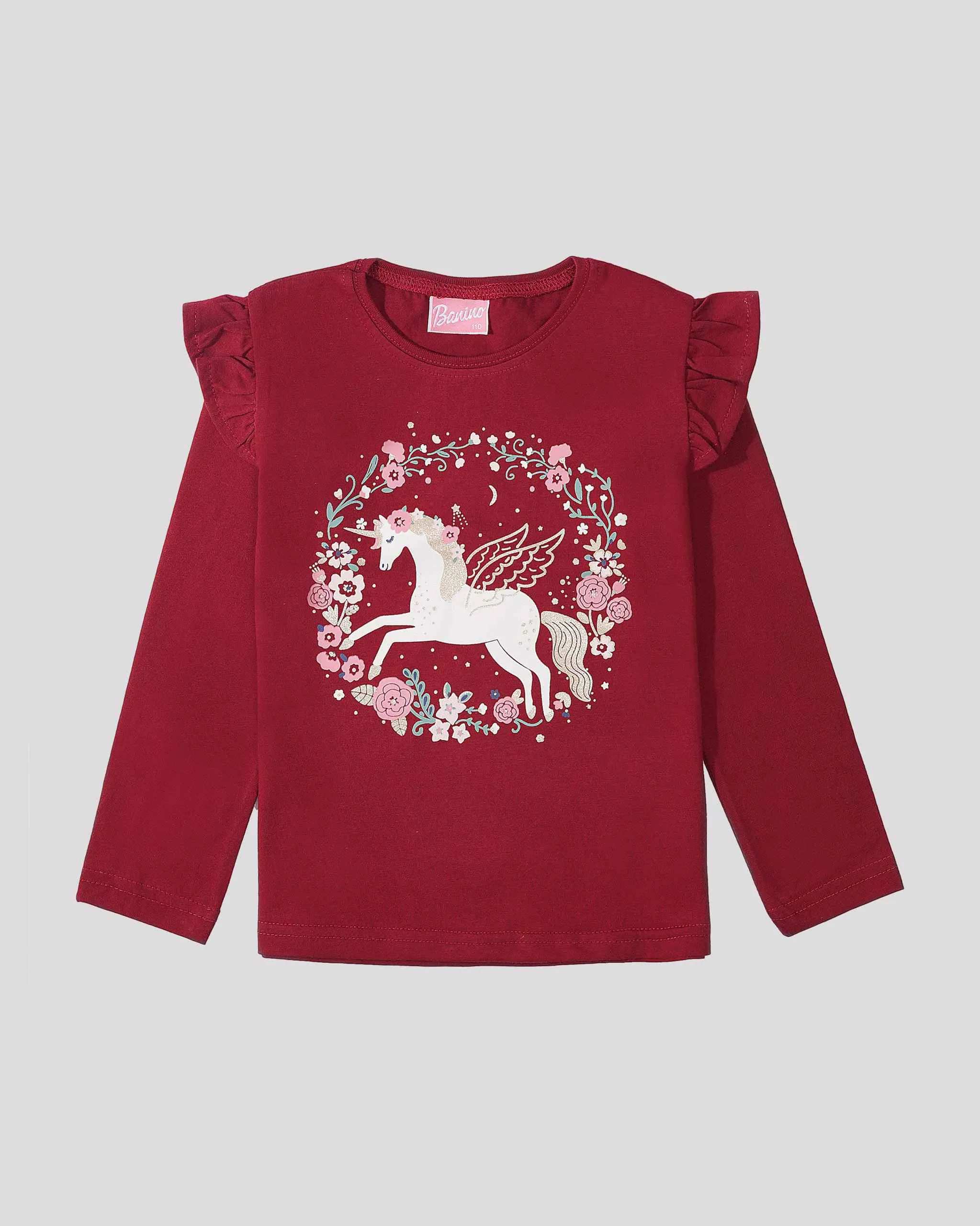 بلوز دخترانه طرح Pony و گل بانی نو