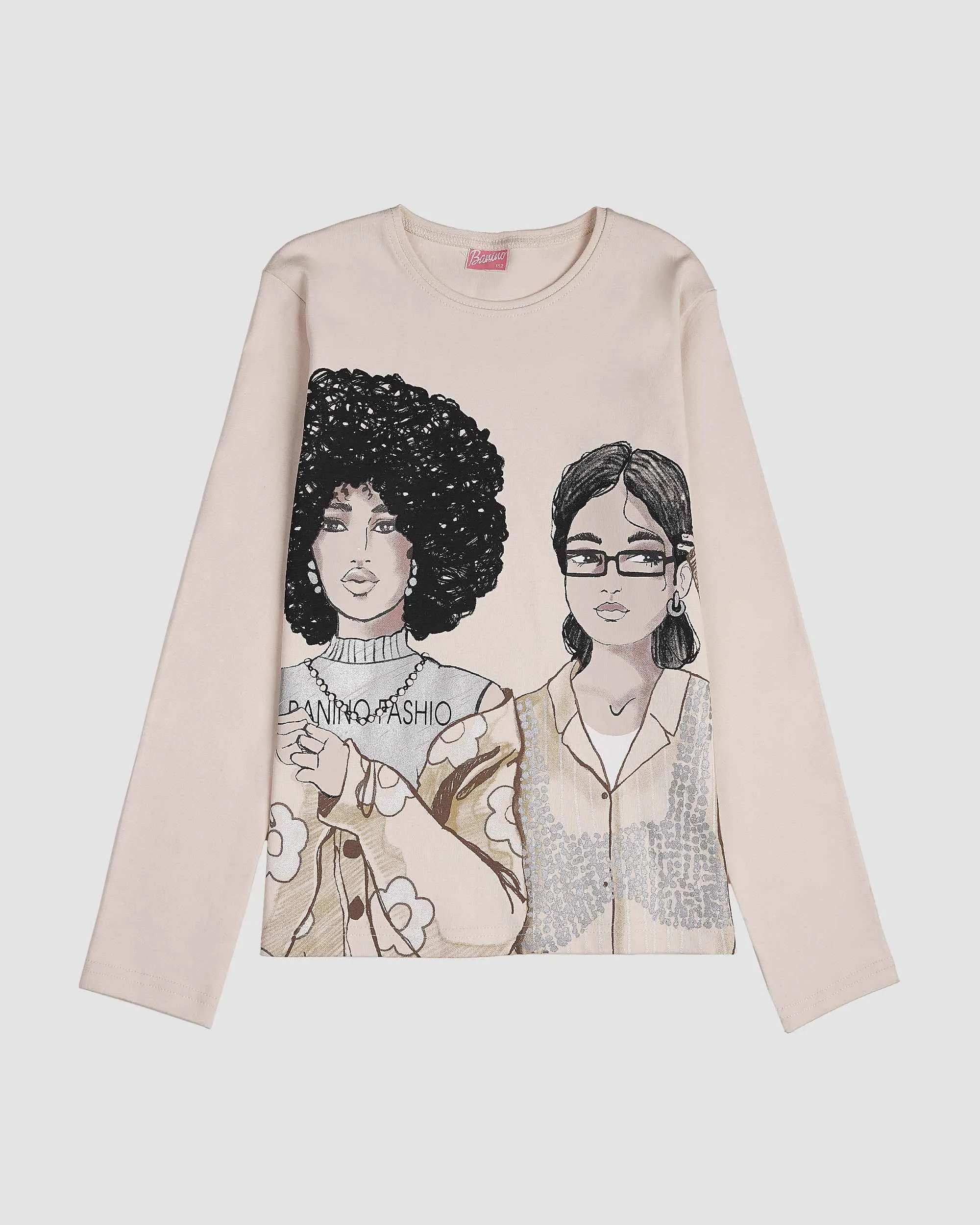 بلوز دخترانه طرح TWO GIRLS بانی نو