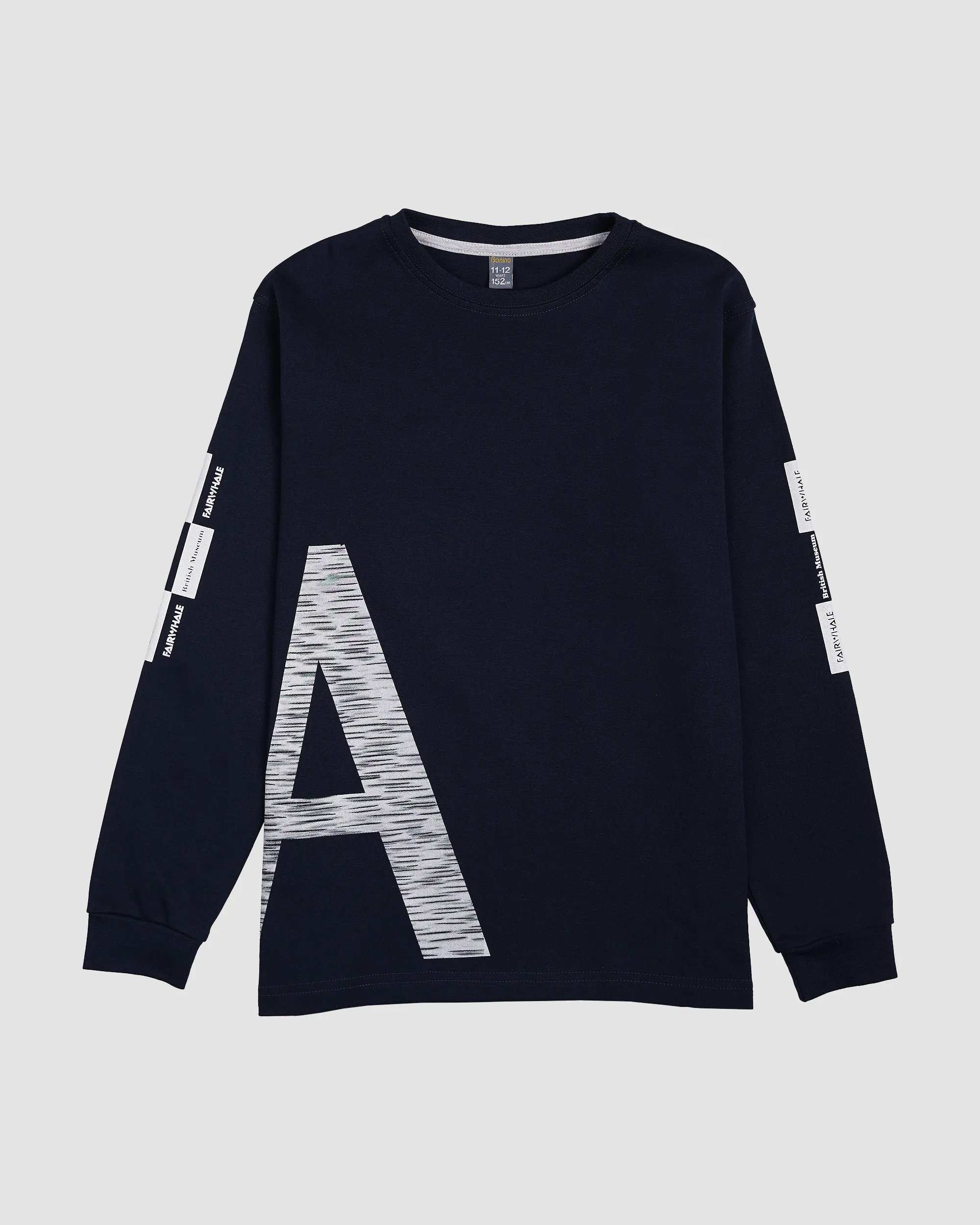 بلوز پسرانه مدل یقه گرد طرح AR بانی نو