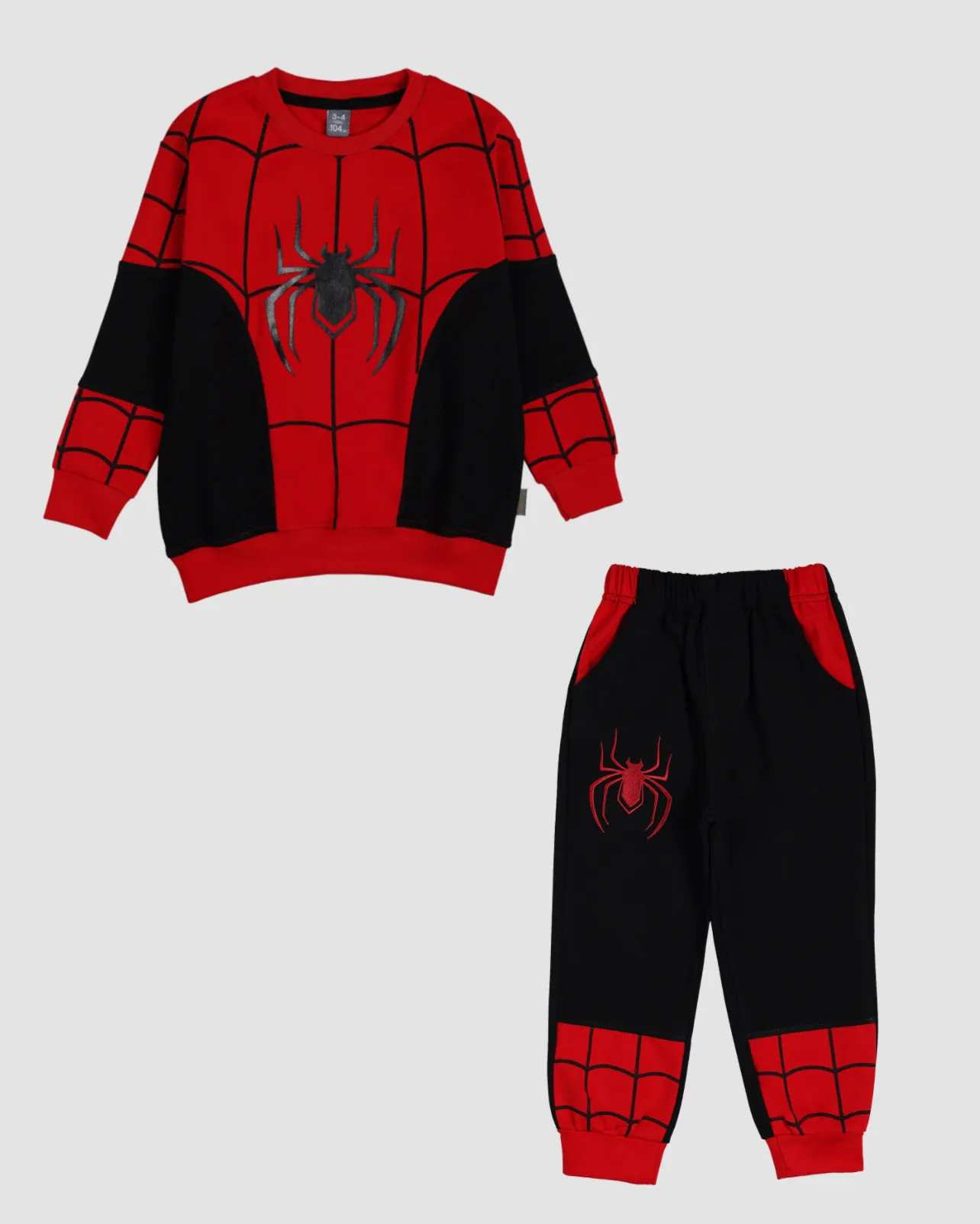ست بلوز و شلوار پسرانه SPIDER MAN قرمز-مشکی بانی نو