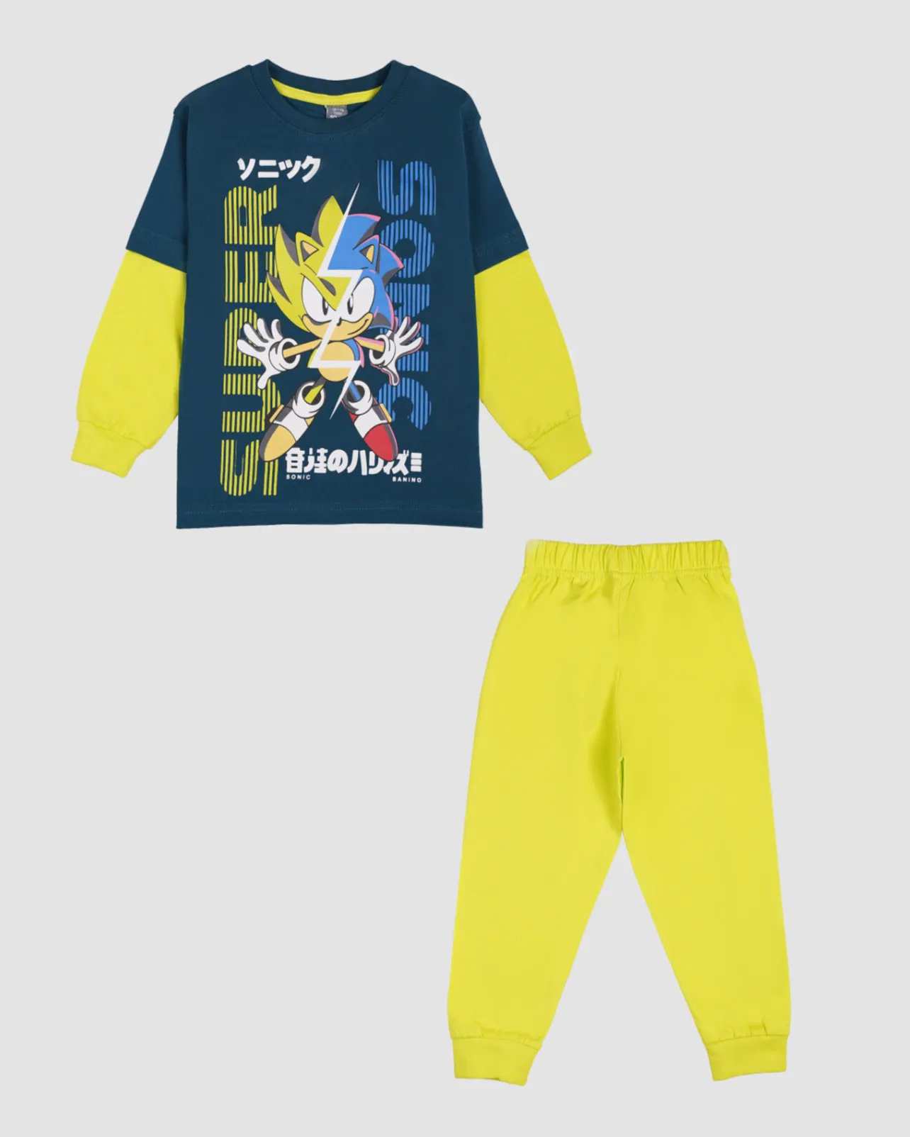 ست بلوز و شلوار پسرانه طرح SUPER SONIC بانی نو