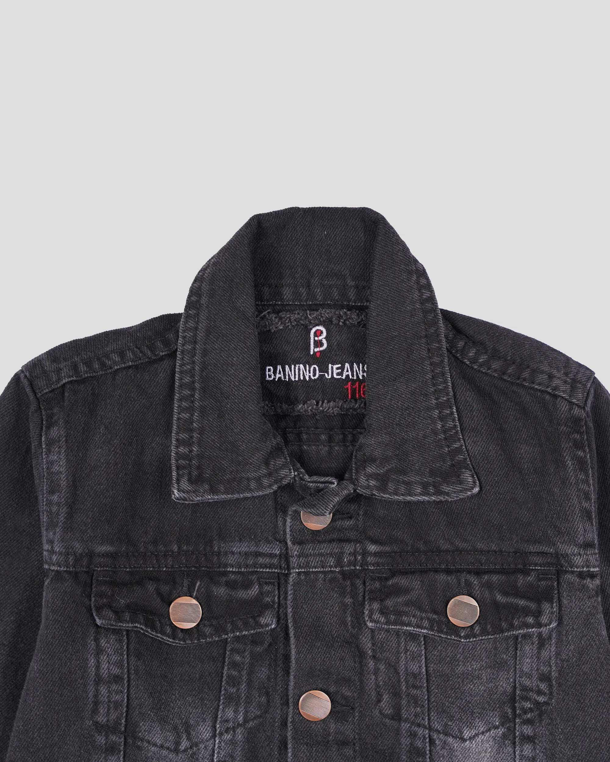 کت جین اسپرت مدل دو جیب ذغالی بانی نو