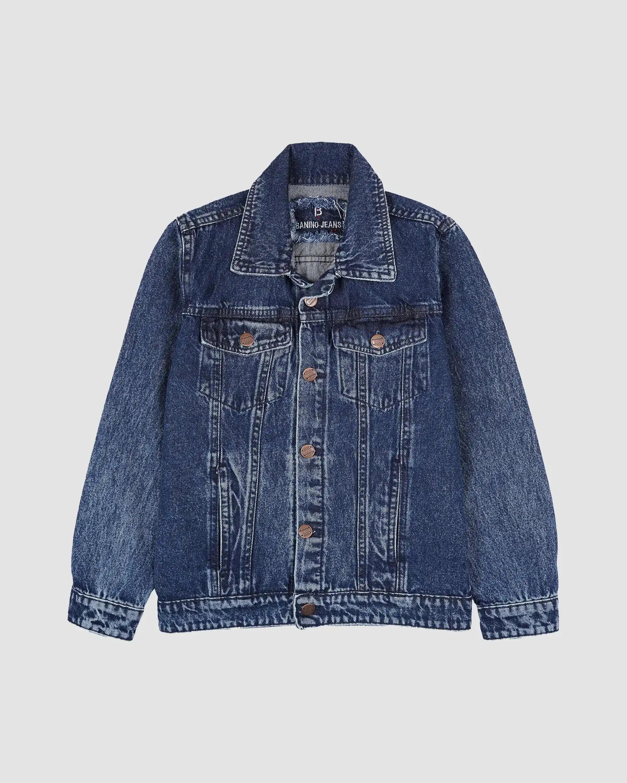 کت جین اسپرت مدل دو جیب سرمه ای بانی نو