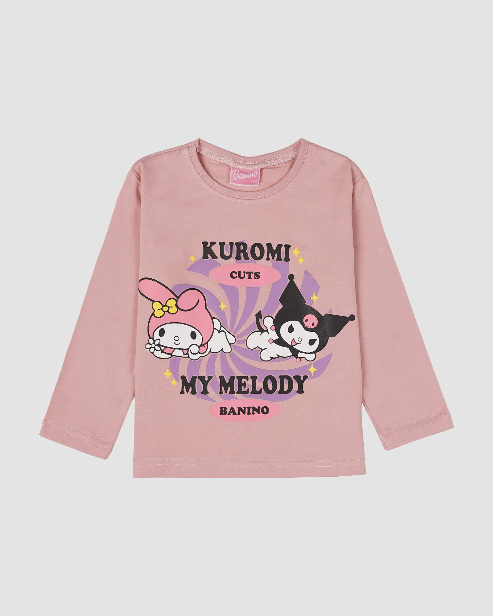 بلوز دخترانه طرح KUROMI صورتی بانی نو