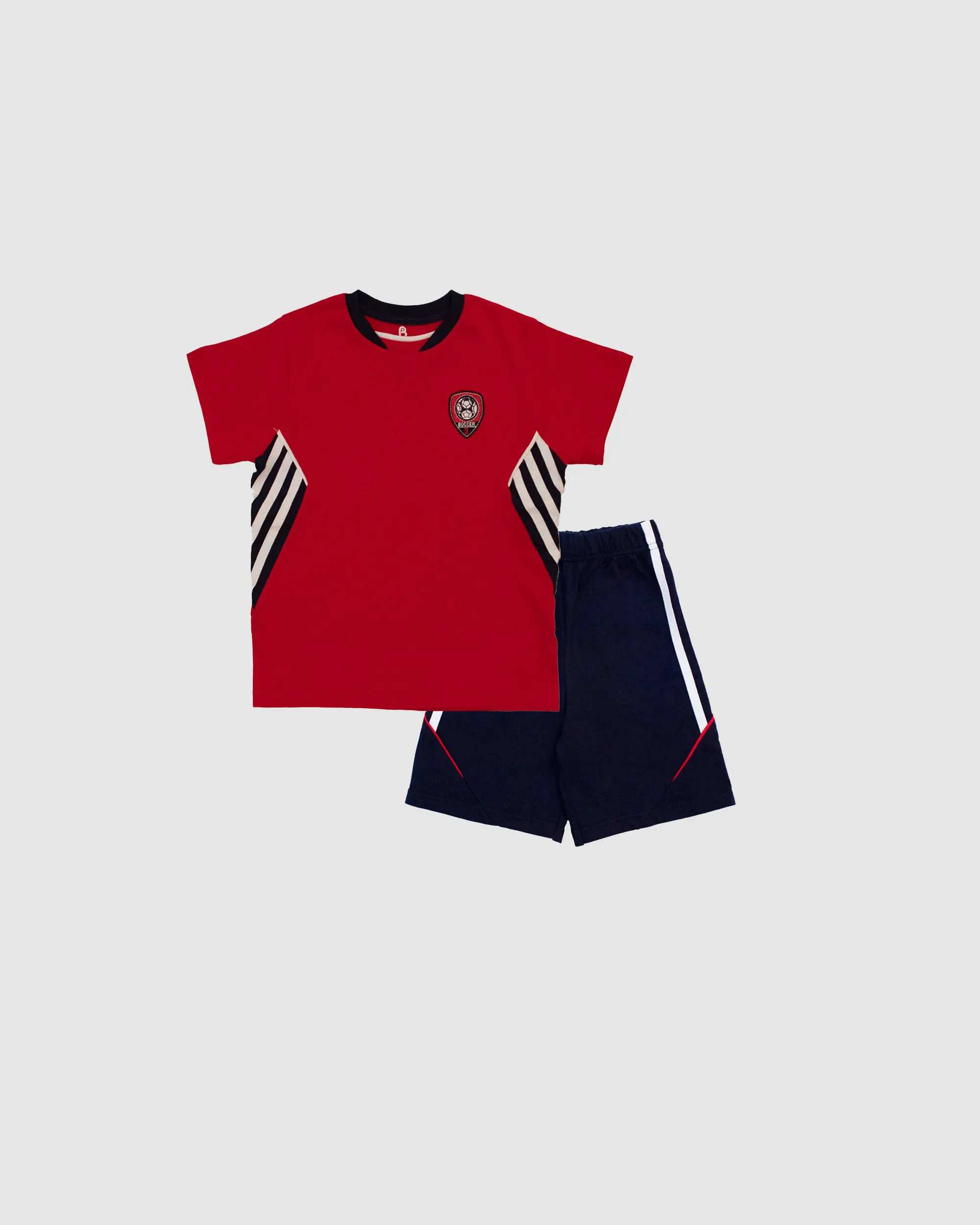 ست تیشرت و شلوارک پسرانه مدل ADIDAS قرمز بانی نو